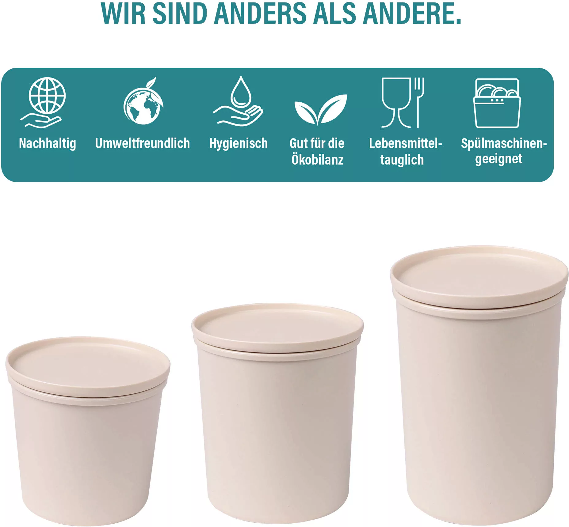 AWAVE® Frischhaltedose »AWAVE«, (1 tlg.), mit rPET günstig online kaufen