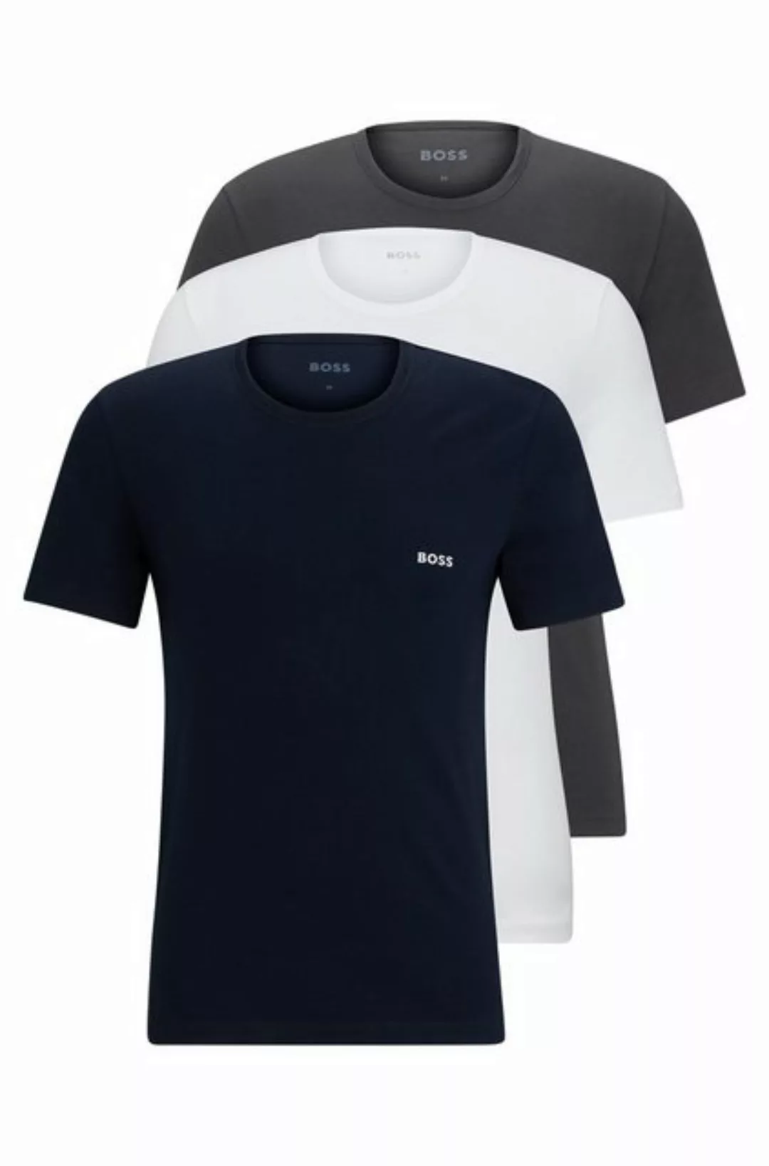 BOSS T-Shirt T-Shirt Rundhals (3er-Pack) mit dezentem BOSS Logo-Print günstig online kaufen