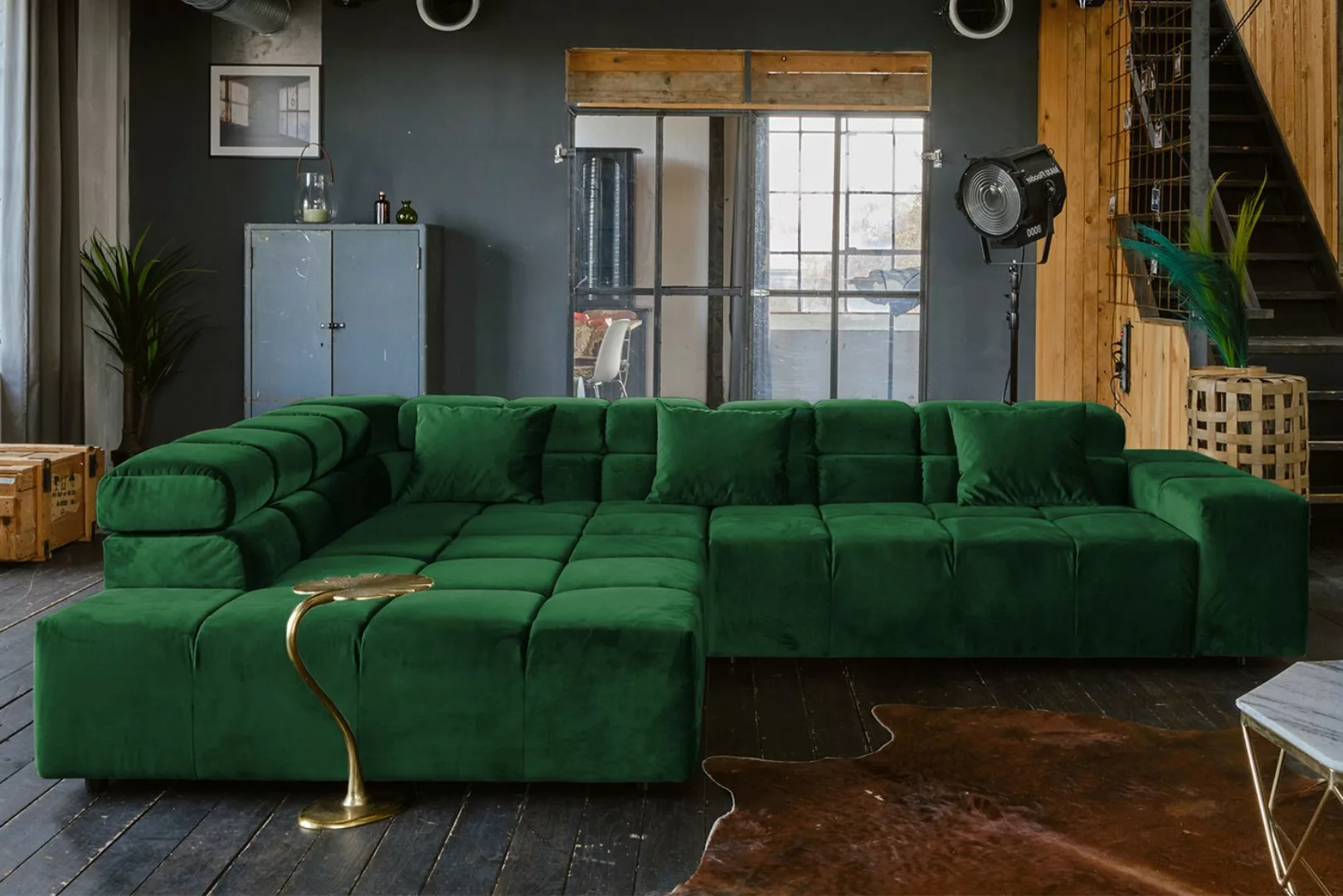 KAWOLA Ecksofa NEVADA, Sofa Velvet, versch. Ausführungen und versch. Farben günstig online kaufen