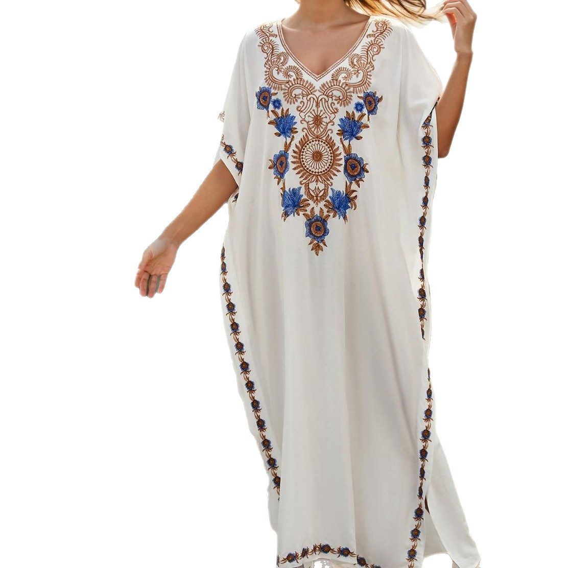 RWEUOQ Blusenkleid Damen Elegante Strandponcho Ethnischer günstig online kaufen