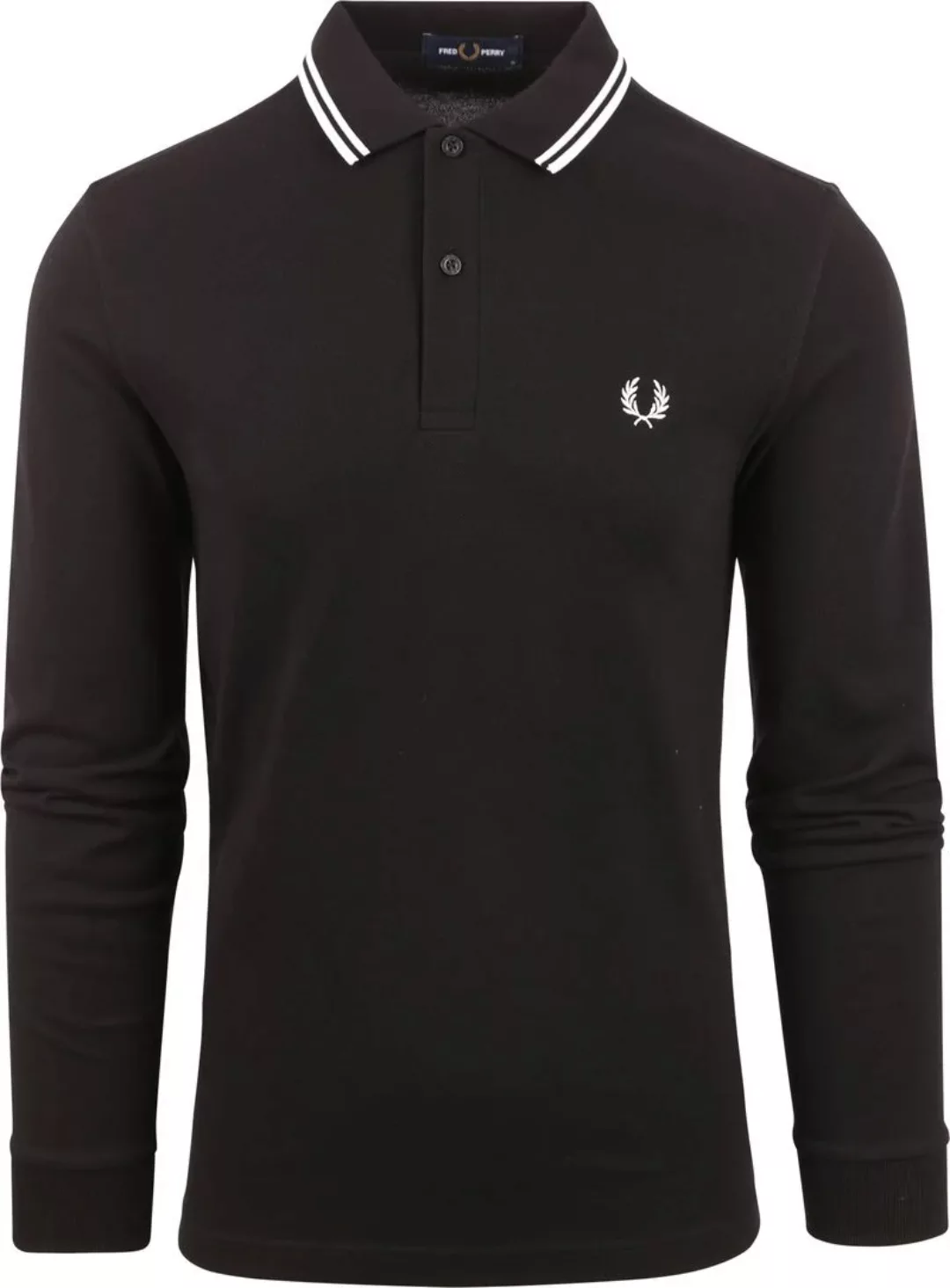 Fred Perry Langarm-Poloshirt Schwarz 350 - Größe 3XL günstig online kaufen
