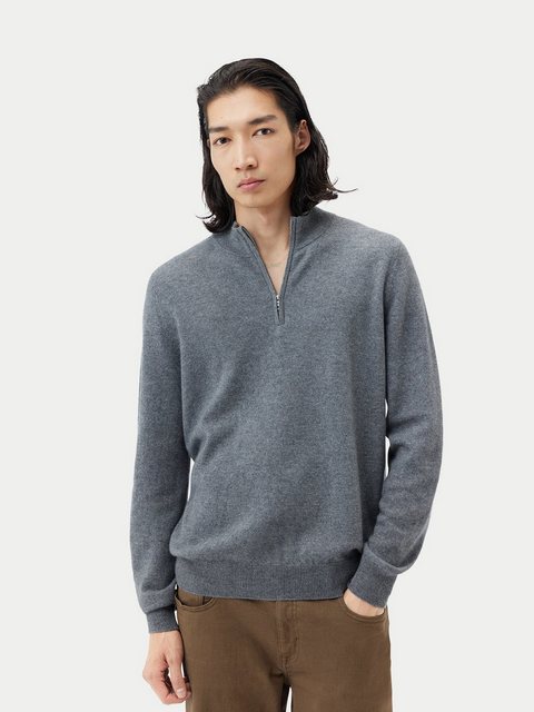 GOBI Cashmere Polokragenpullover Kaschmirpullover mit Halbreißverschluss günstig online kaufen