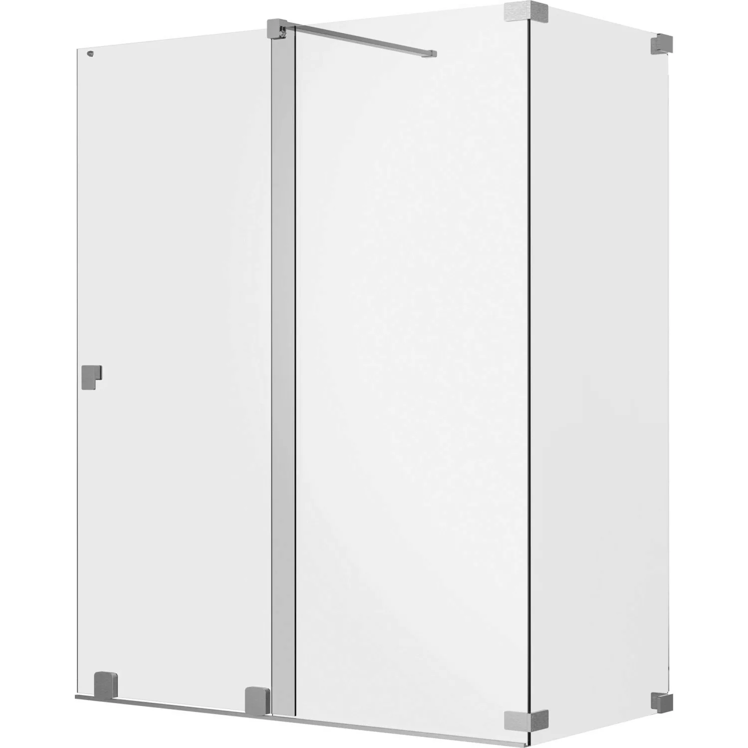 Schöner Wohnen Dusch-Schiebetür Walk-In m. Seitenwand Silbermatt 110x120x20 günstig online kaufen