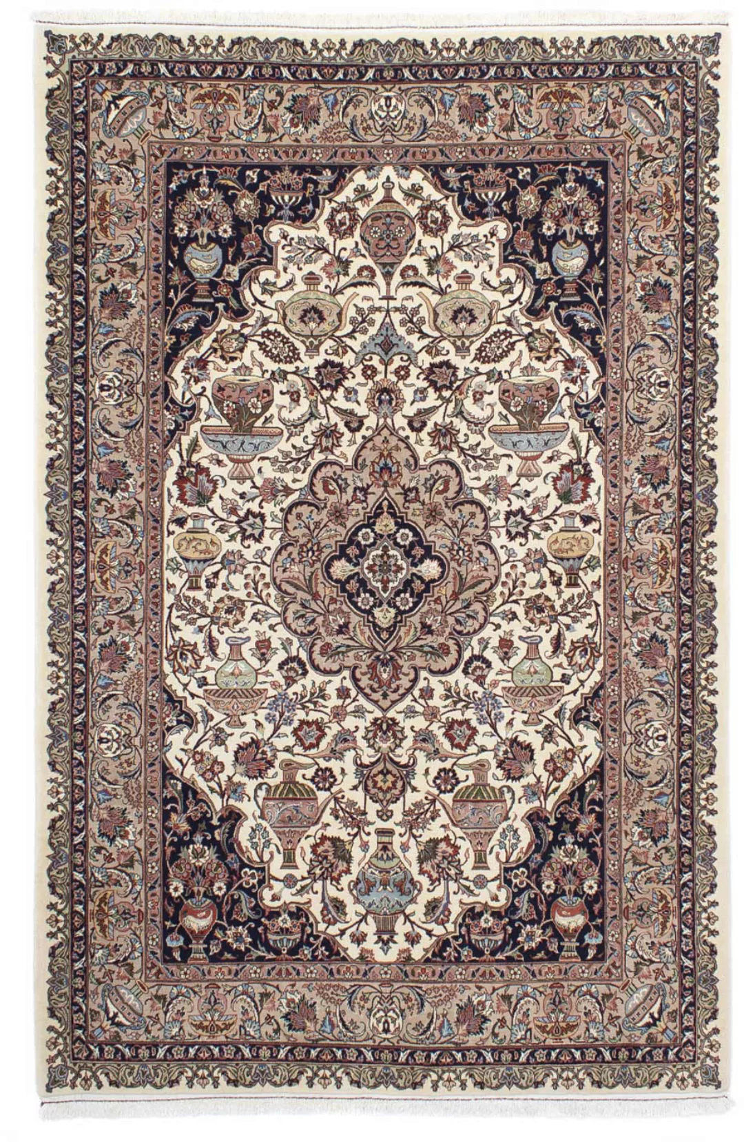 morgenland Wollteppich »Kaschmar Blumenmuster Beige 292 x 203 cm«, rechteck günstig online kaufen