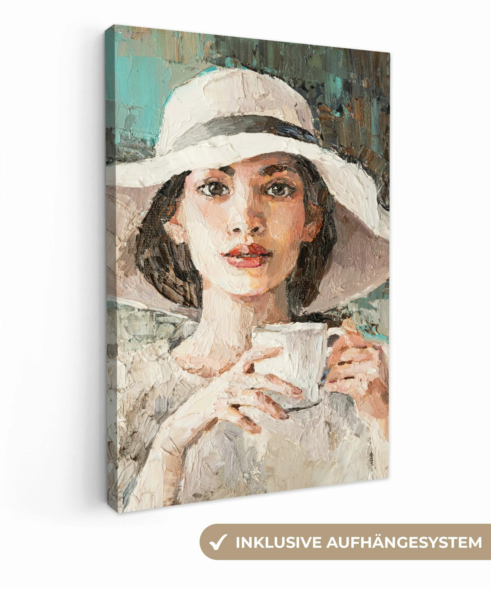 OneMillionCanvasses® Leinwandbild Kunstdrucke - Frau - günstig online kaufen