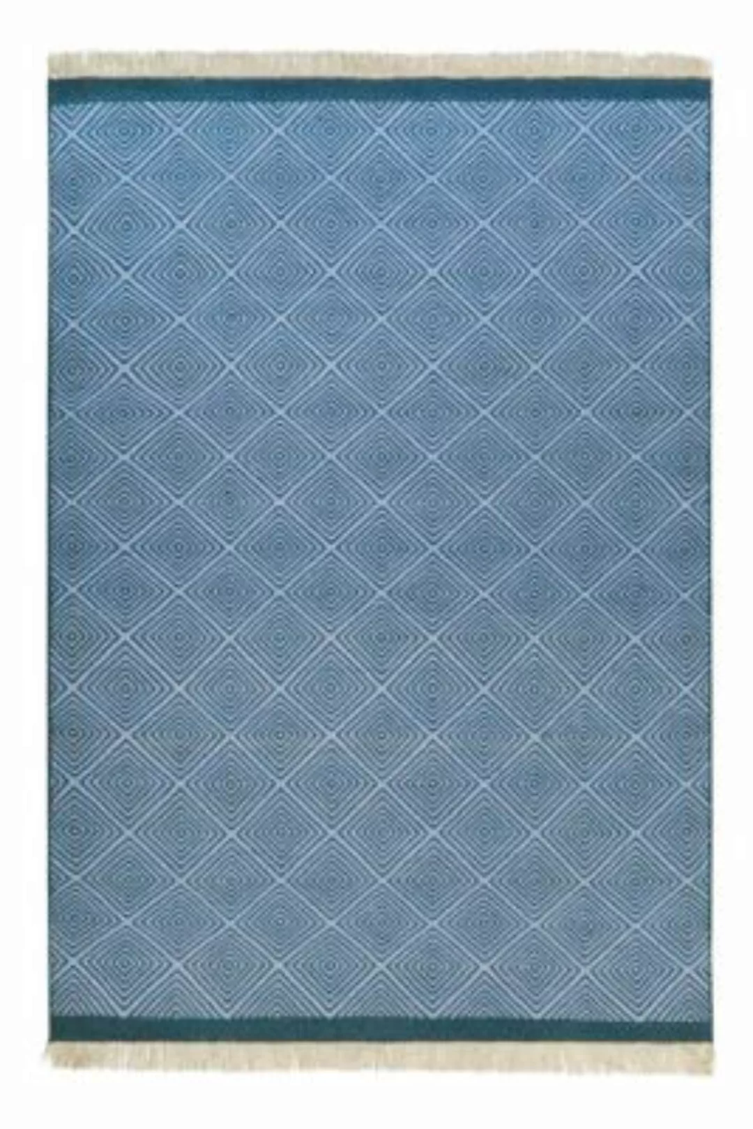 ESPRIT - Handweb-Teppich - 10mm - 1.8kg/m² - Naturfaser blau Gr. 80 x 150 günstig online kaufen