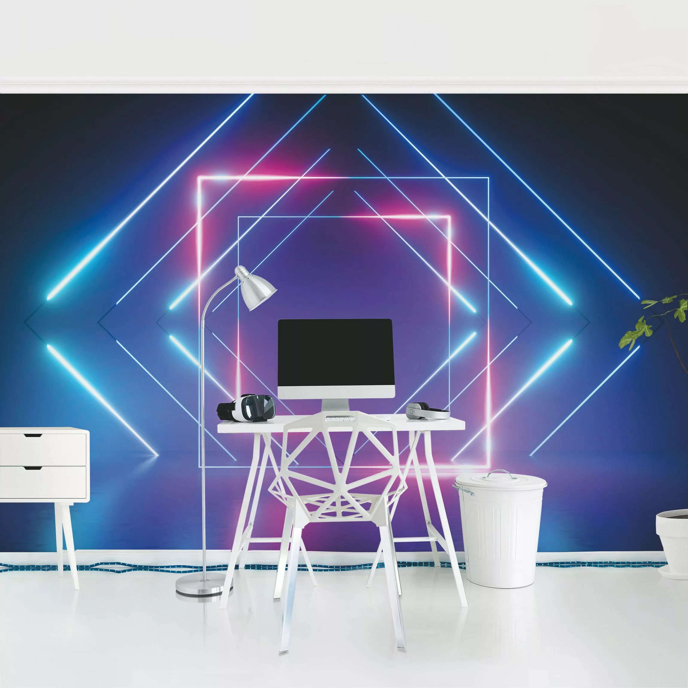 Fototapete Geometrisches Neonlicht günstig online kaufen