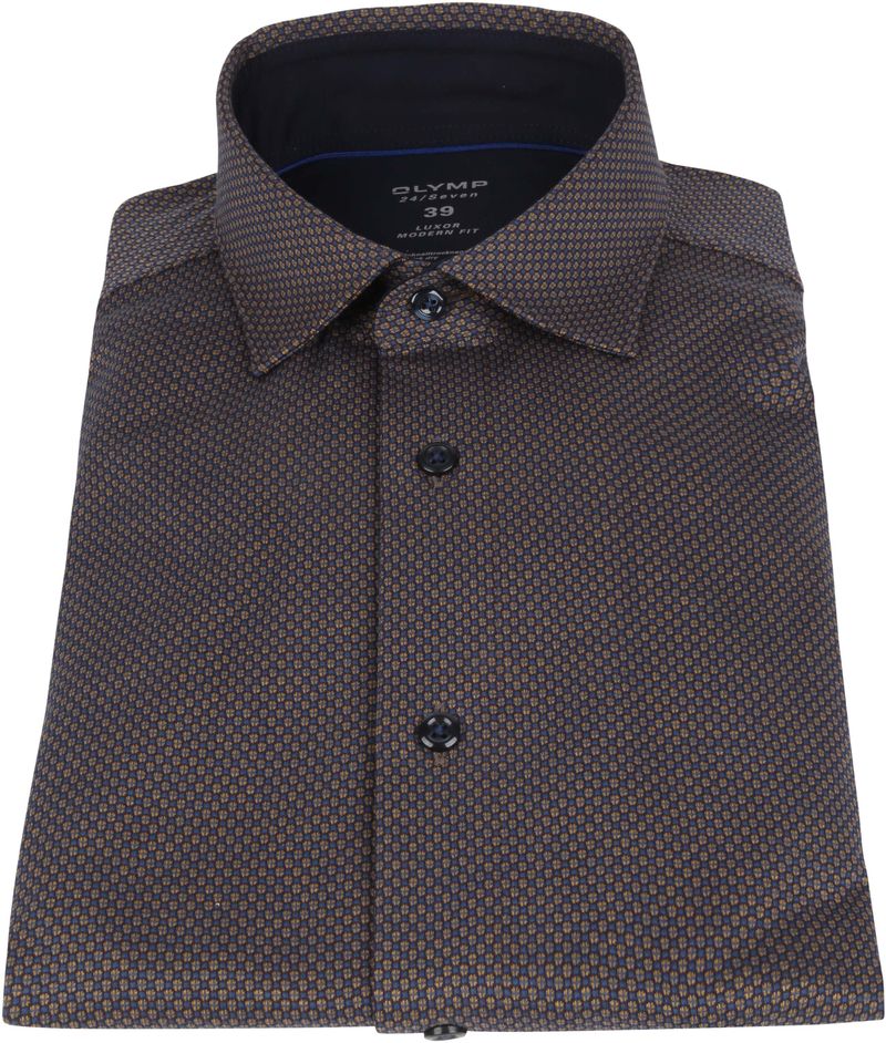 OLYMP Luxor Jersey Stretch Hemd 24/Seven Ockerfarben - Größe 39 günstig online kaufen