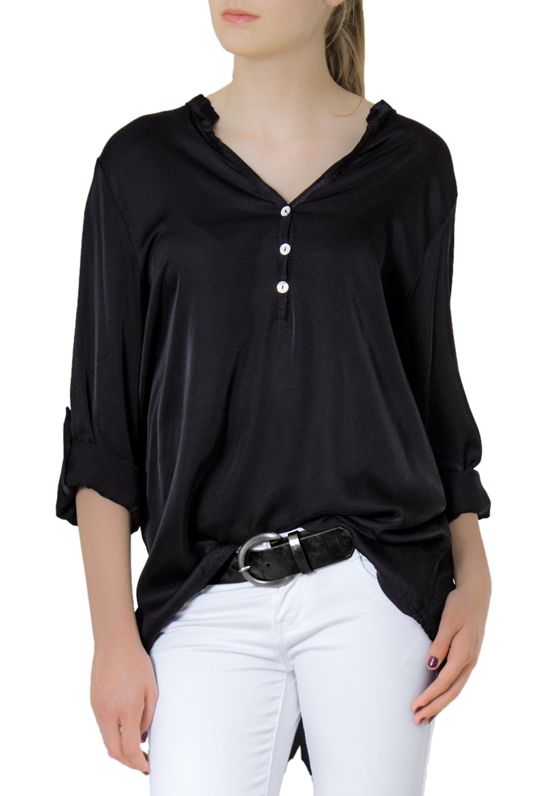 Caspar Shirtbluse BLU003 lässig elegante Damen günstig online kaufen