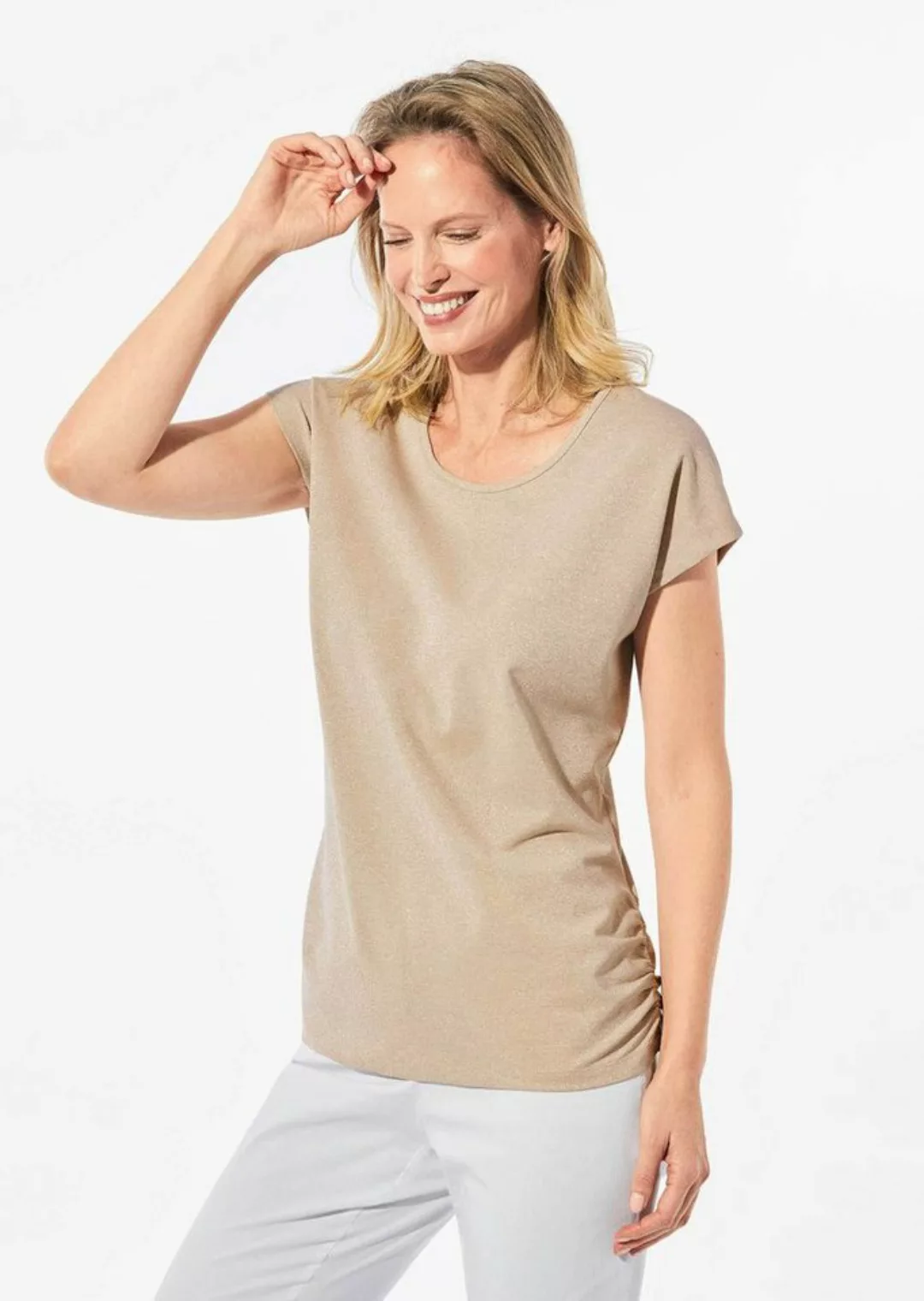 GOLDNER Shirttop Top mit effektvollem Glanz günstig online kaufen