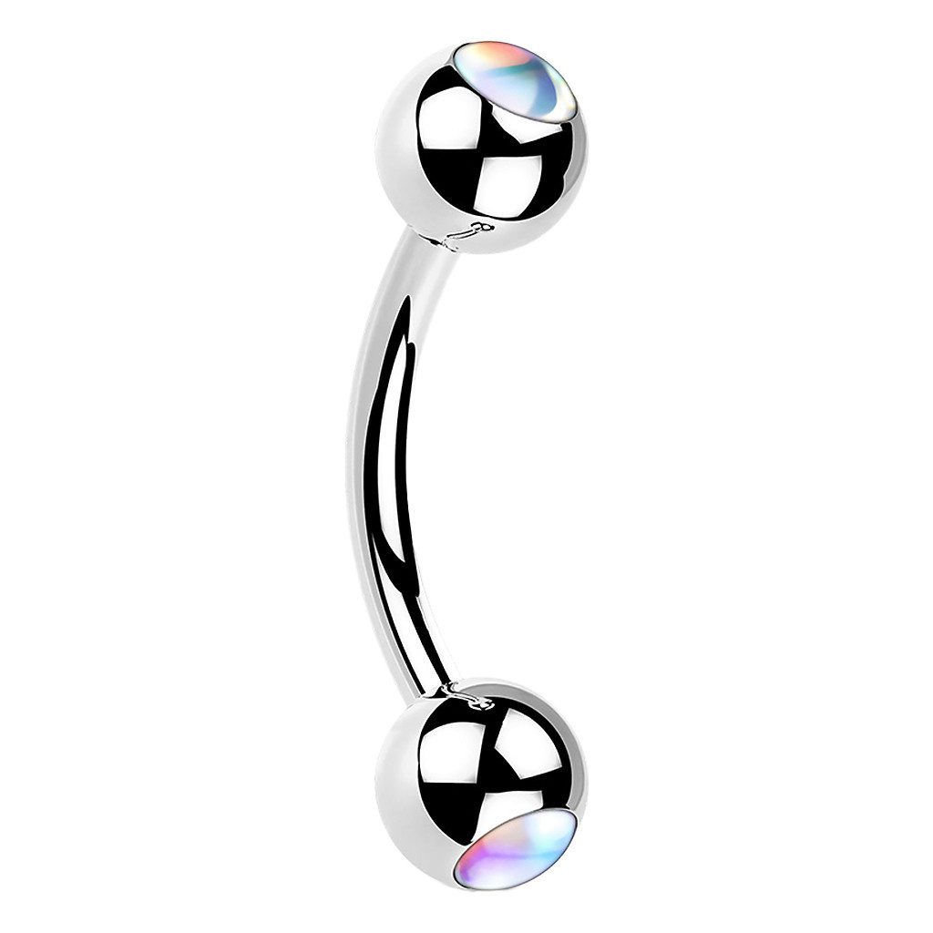 Taffstyle Piercing-Set Augenbrauenpiercing Banane schillernden Kristall günstig online kaufen