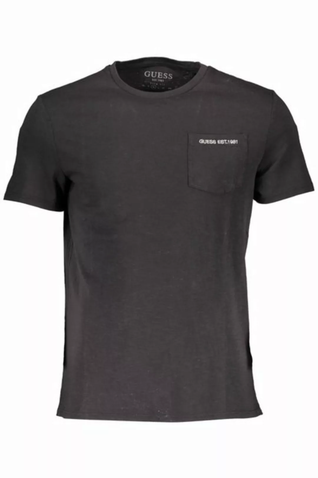 GUESS JEANS T-Shirt Herren Bio-Baumwolle T-Shirt, Schwarz, Kurzarm & günstig online kaufen