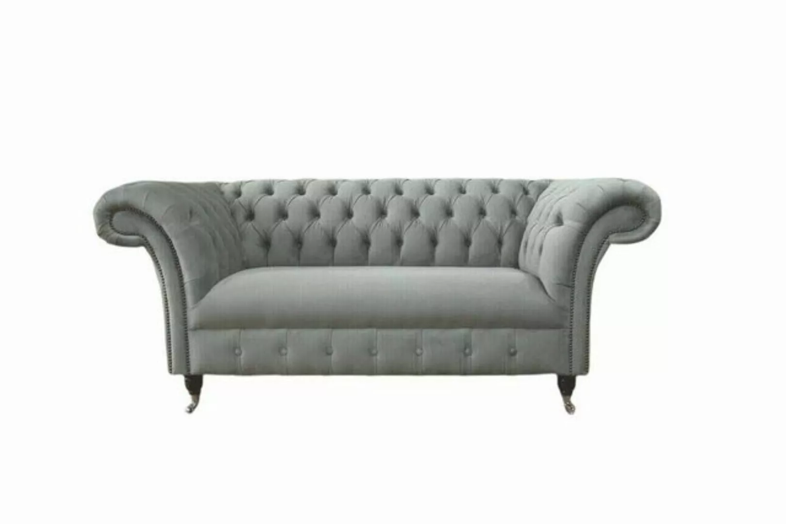 JVmoebel Sofa Graue Couch Polster Sofa Textil Stoff Chesterfield Couchen Gr günstig online kaufen
