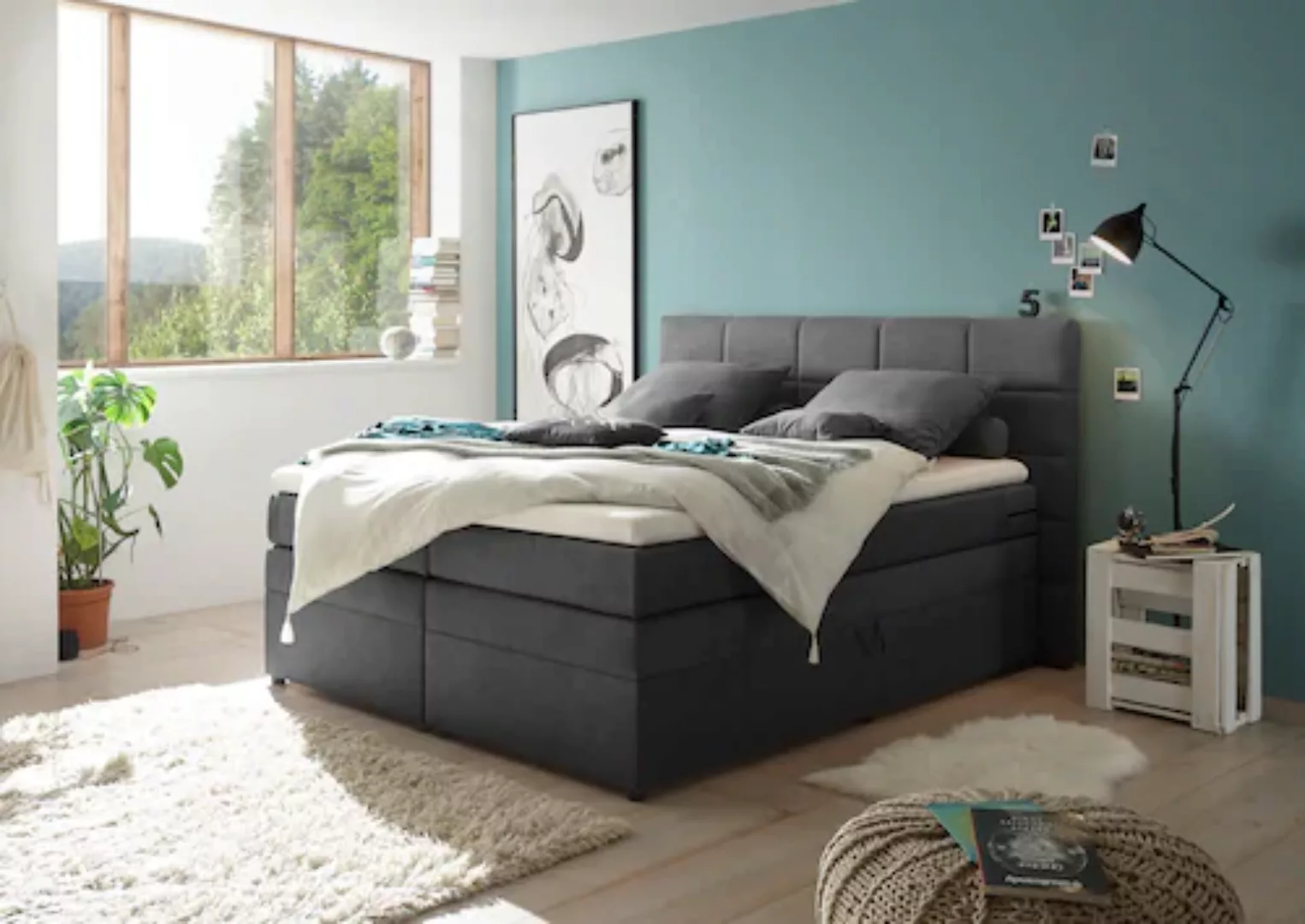 ED EXCITING DESIGN Boxspringbett "Tacoma" günstig online kaufen