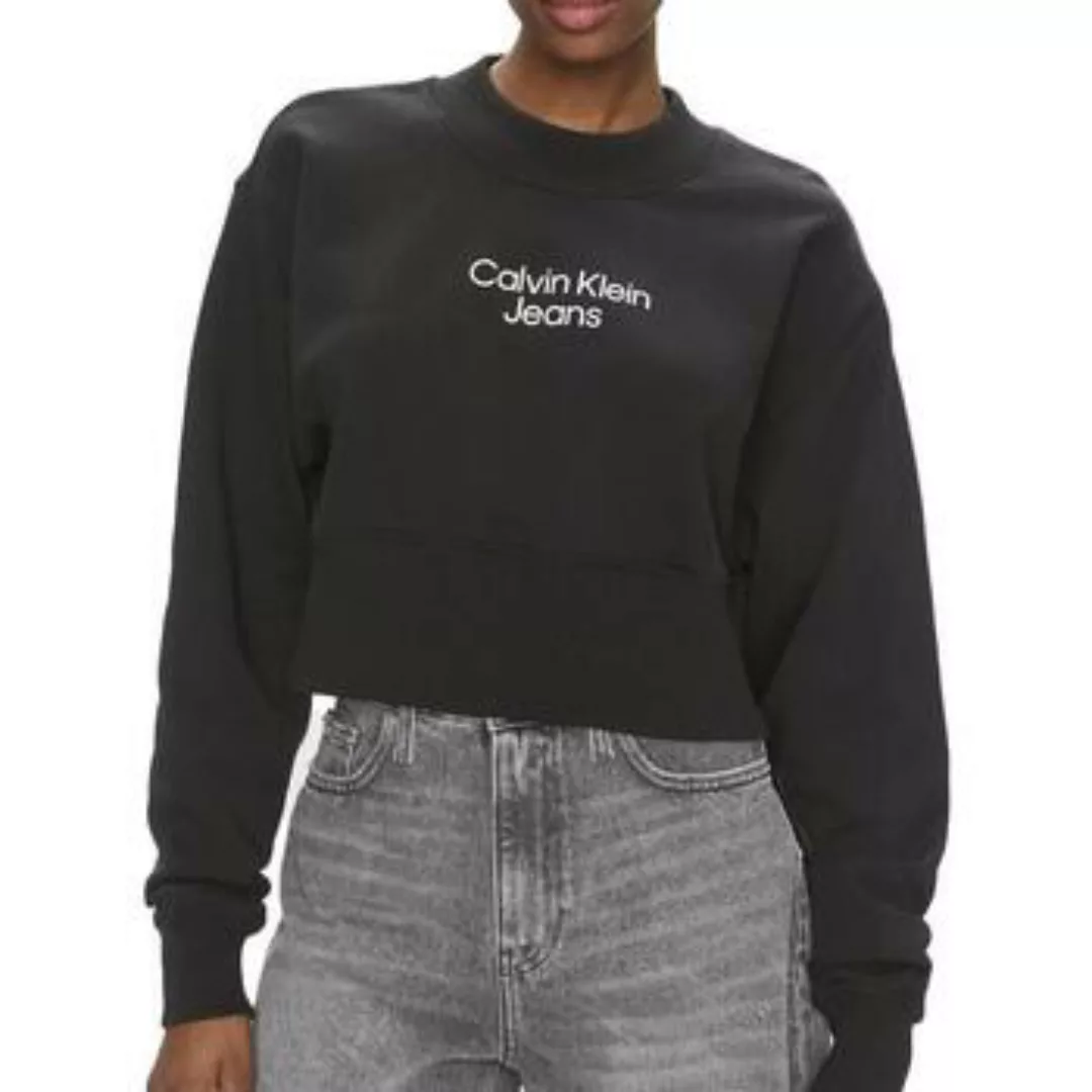 Calvin Klein Jeans Sweatshirt "STACKED INSTITUTIONAL CREWNECK", mit Logoprä günstig online kaufen