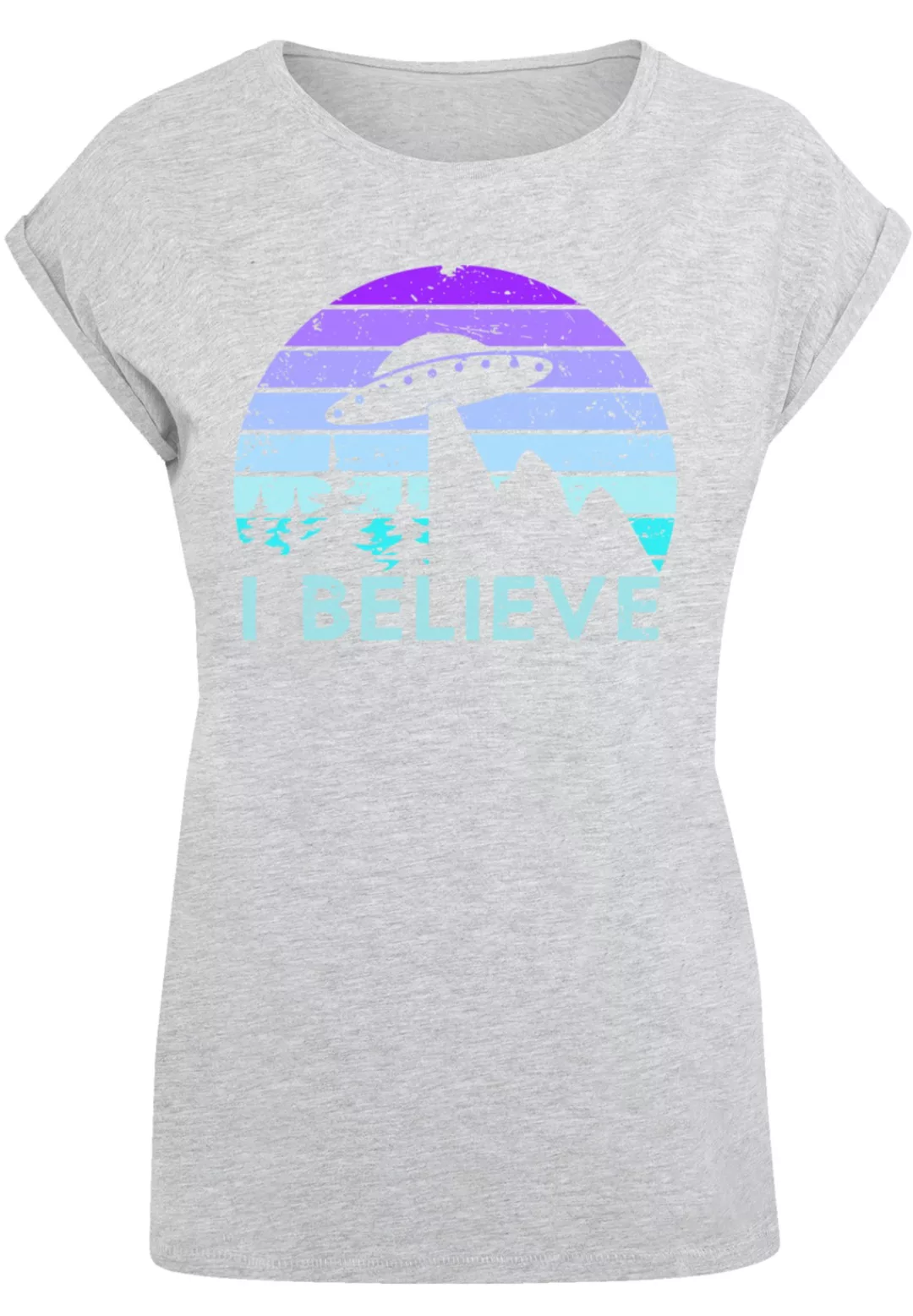 F4NT4STIC T-Shirt "I BELIEVE UFO Alien Raumschiff Retro", Premium Qualität günstig online kaufen