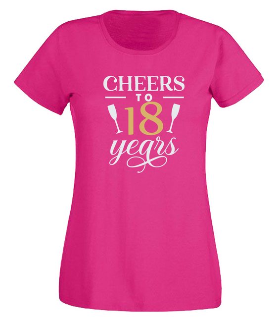 G-graphics T-Shirt Cheers to -18- years Slim-fit Damen T-Shirt mit Motiv zu günstig online kaufen