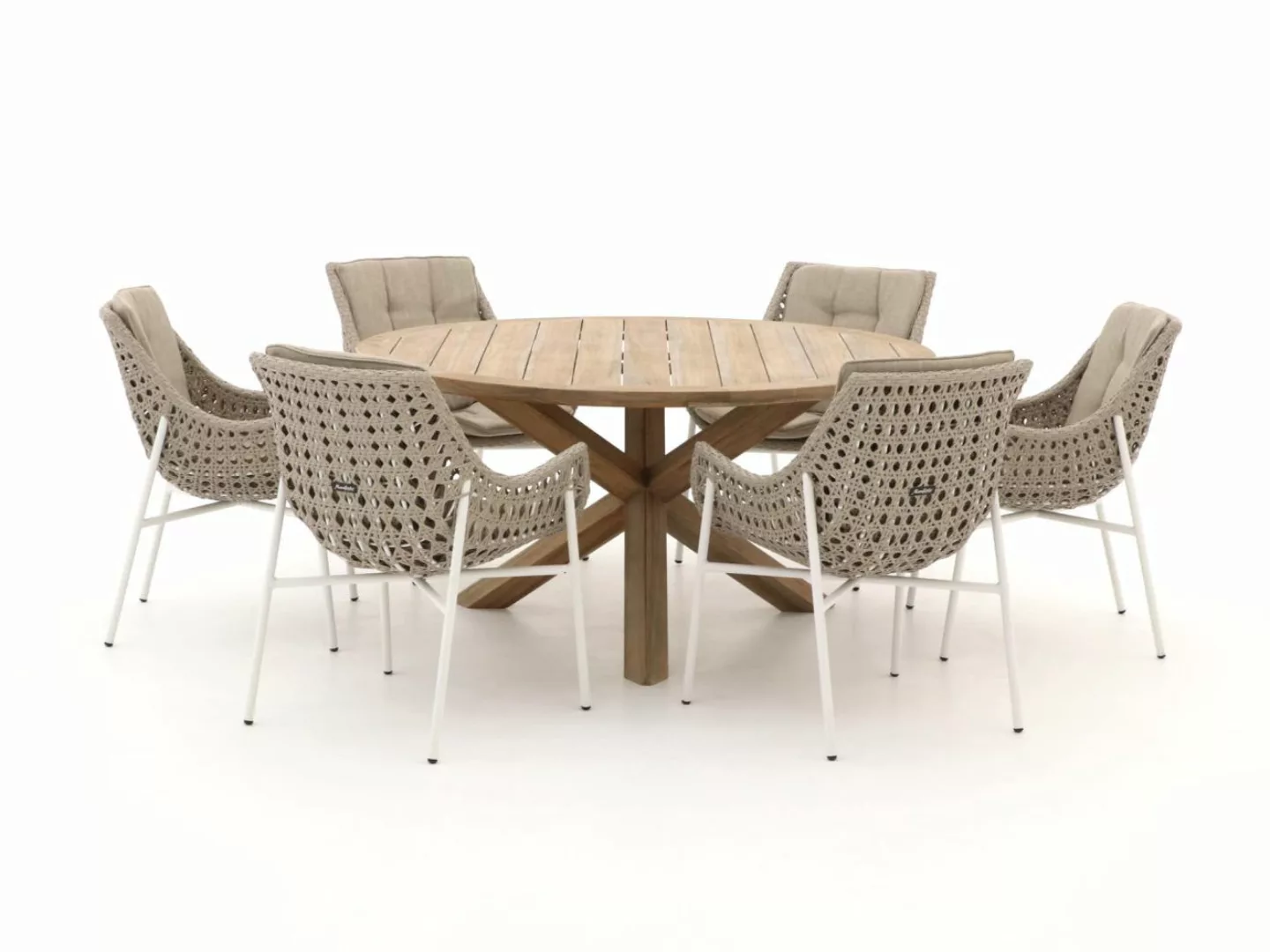 Manifesto Novara/ROUGH-Y ø150 cm Gartenmöbel-Set 7-teilig günstig online kaufen