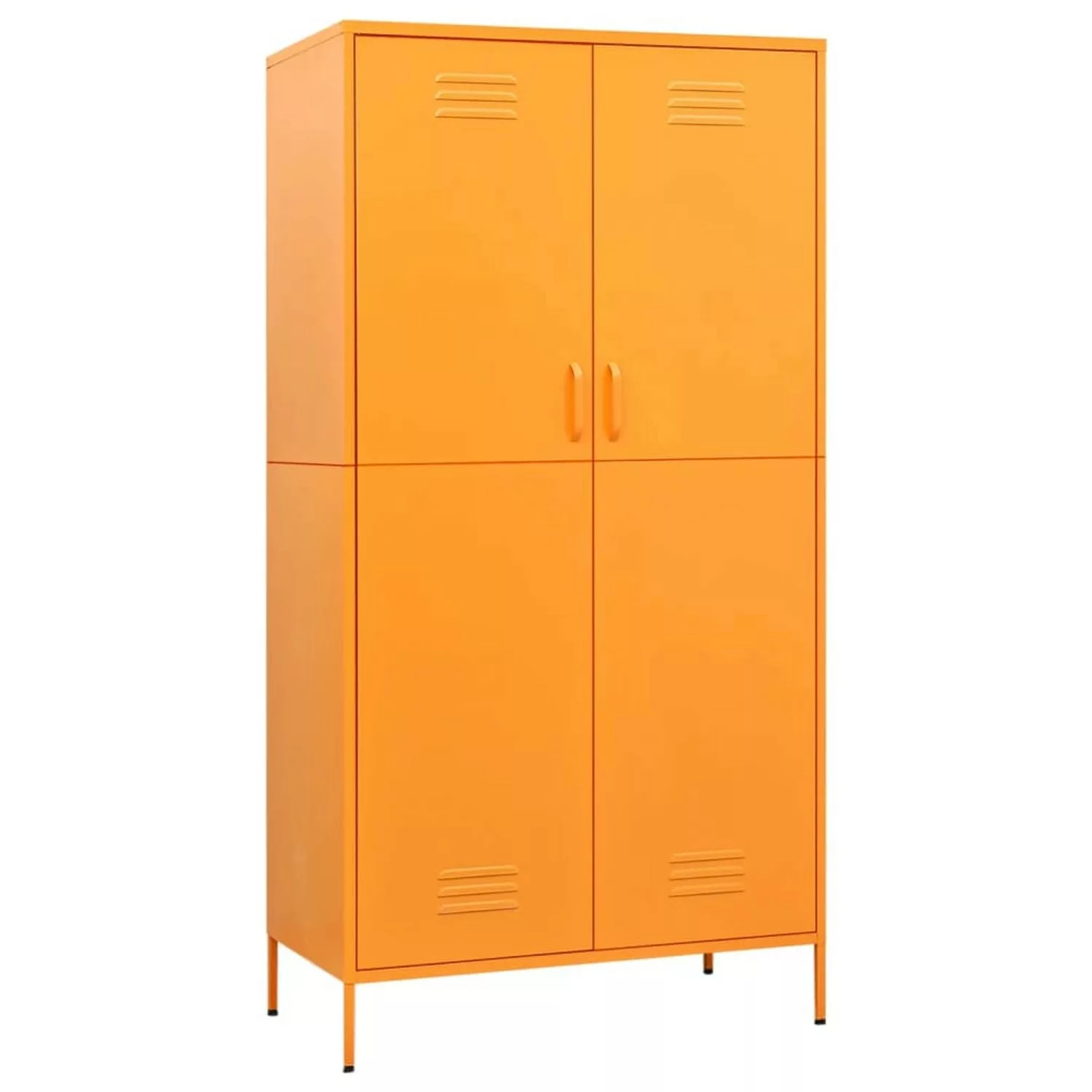 vidaXL Kleiderschrank Senfgelb 90x50x180 cm Stahl günstig online kaufen