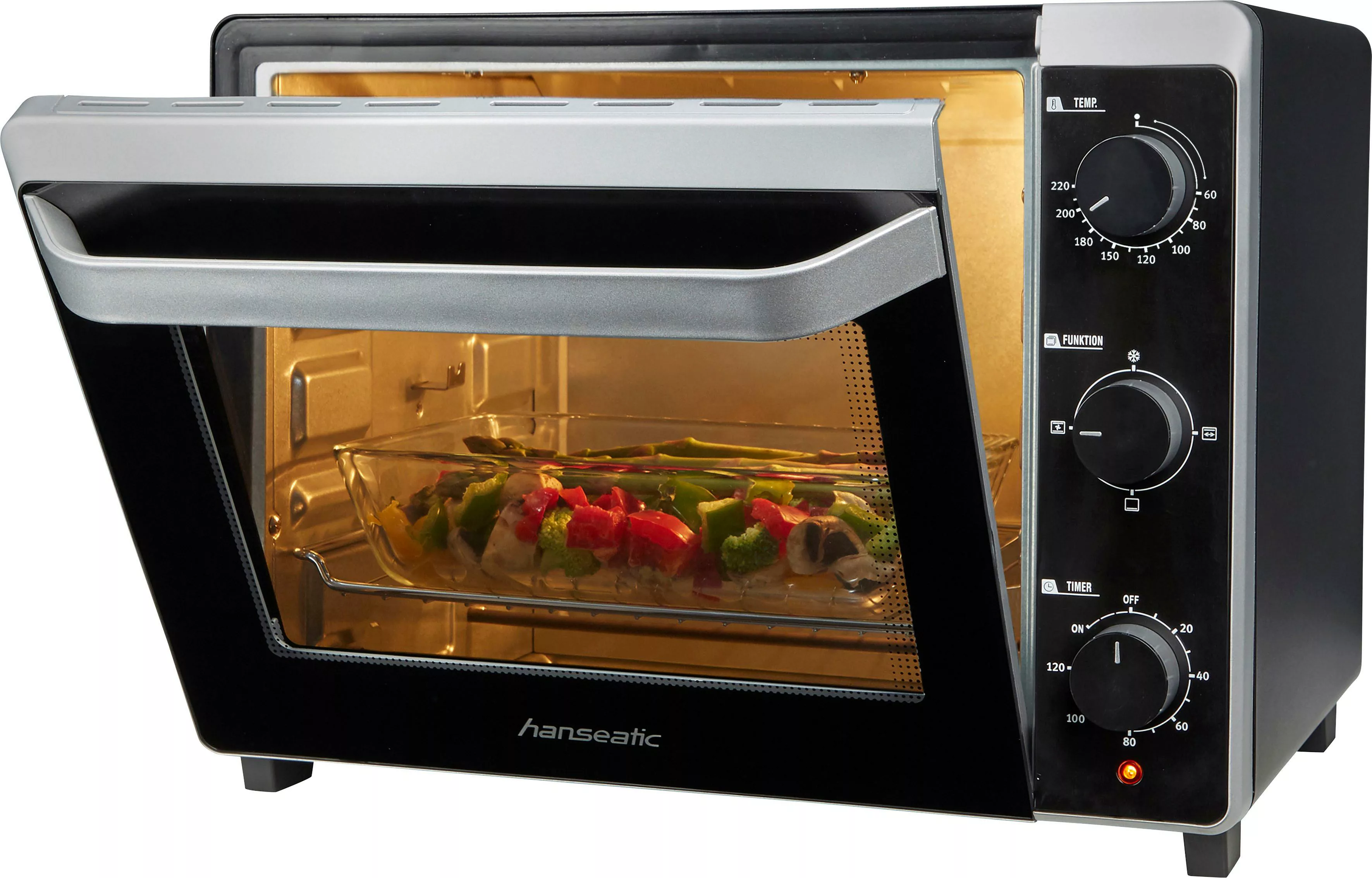 Hanseatic Minibackofen »17194935, 30 L Volumen, 1600 W«, Grillrost, Fettpfa günstig online kaufen