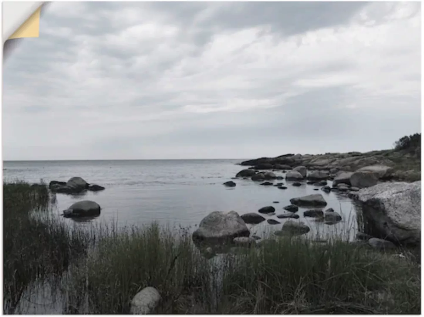 Artland Wandbild "Einsame Bucht am Meer", Gewässer, (1 St.), als Leinwandbi günstig online kaufen