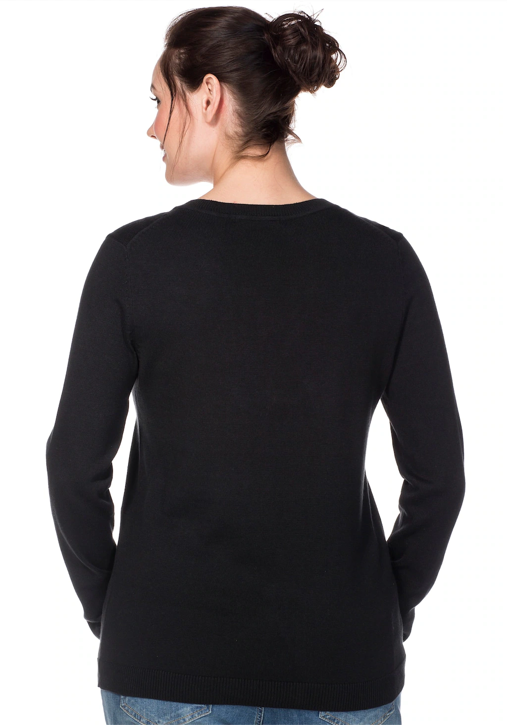Sheego Strickpullover "V-Ausschnitt-Pullover" günstig online kaufen