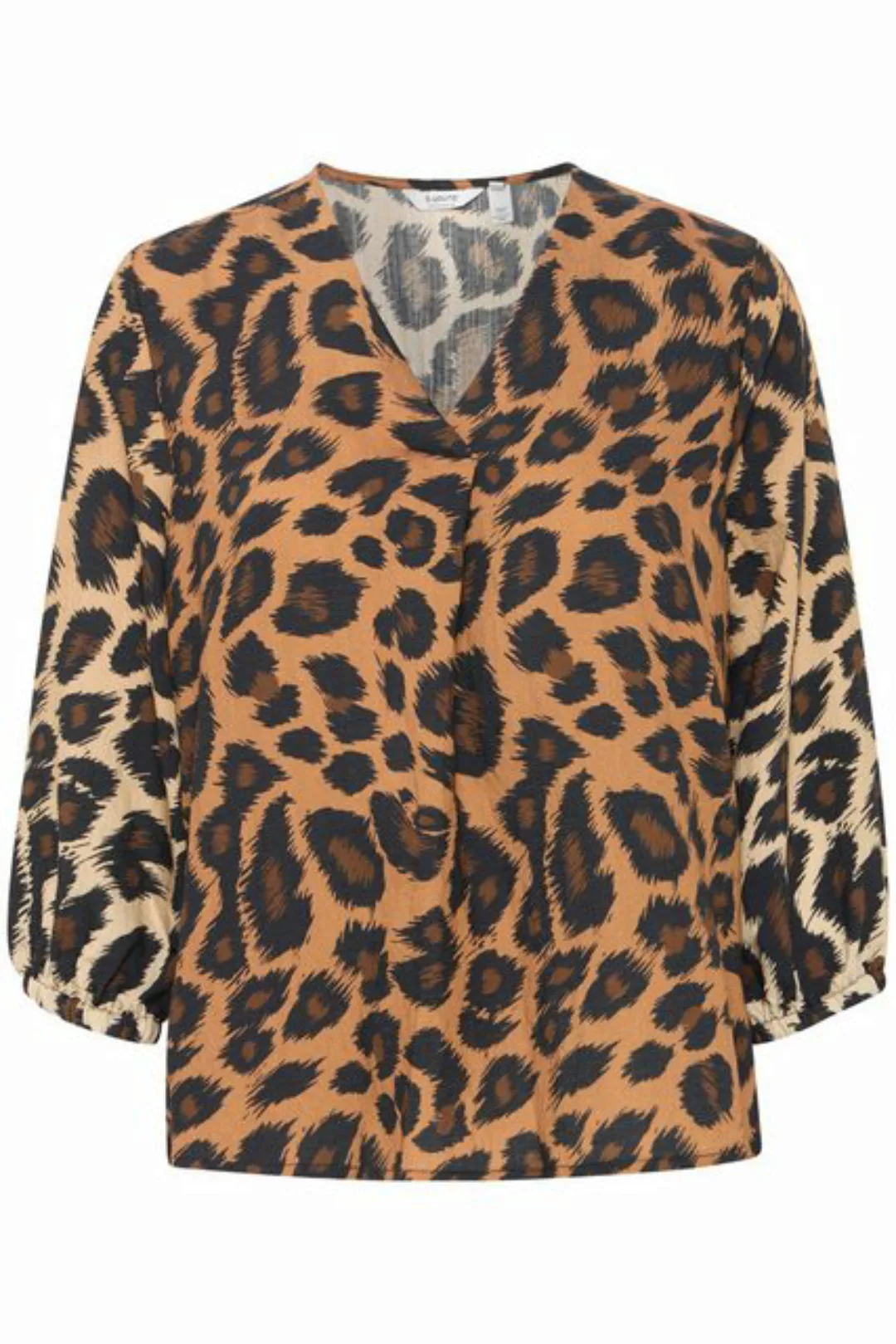 b.young Kurzarmbluse BYHinva LEOPARD BLOUSE moderne Damen Bluse im Leo-Styl günstig online kaufen