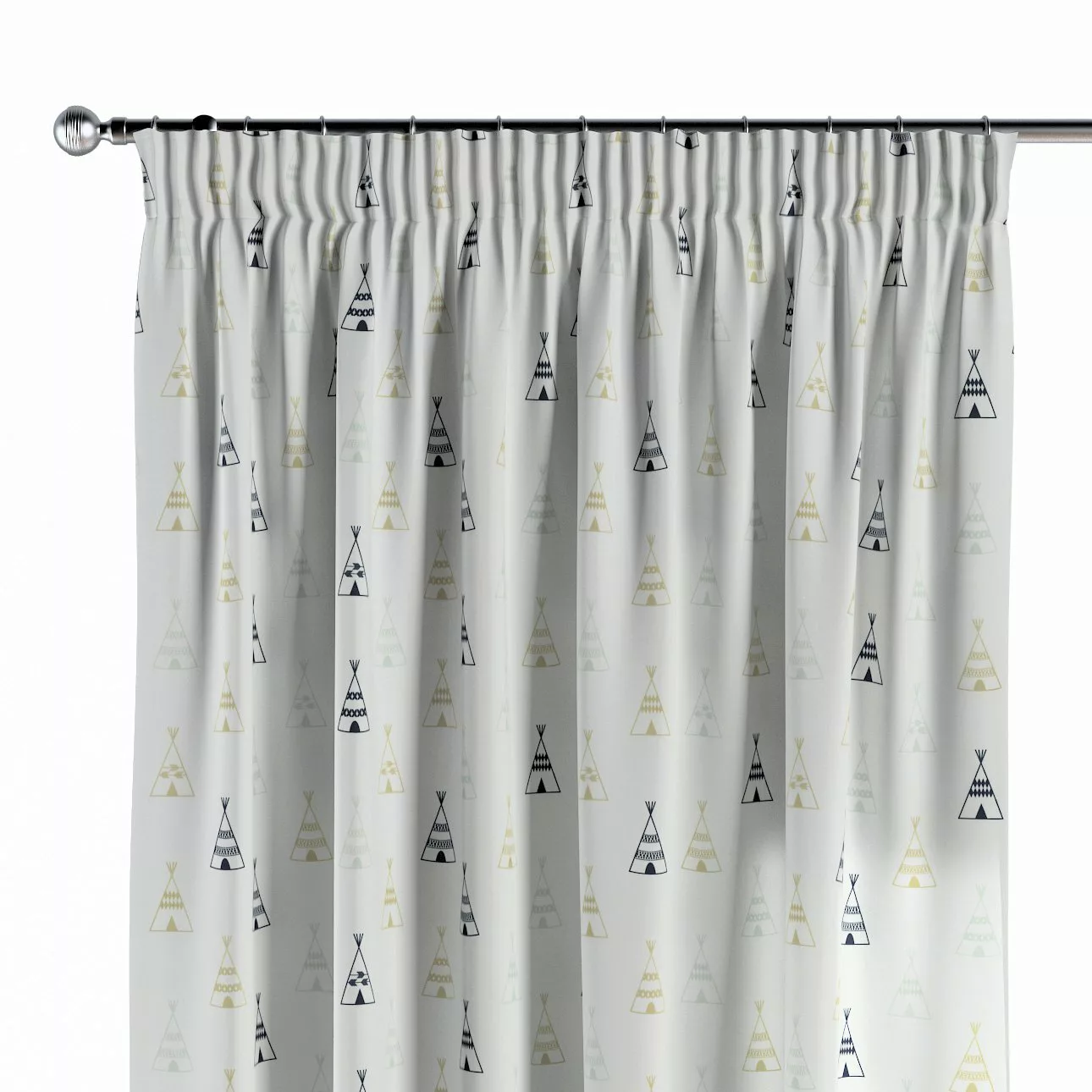 Vorhang mit Kräuselband, weiß-schwarz-grau, SALE (141-84) günstig online kaufen