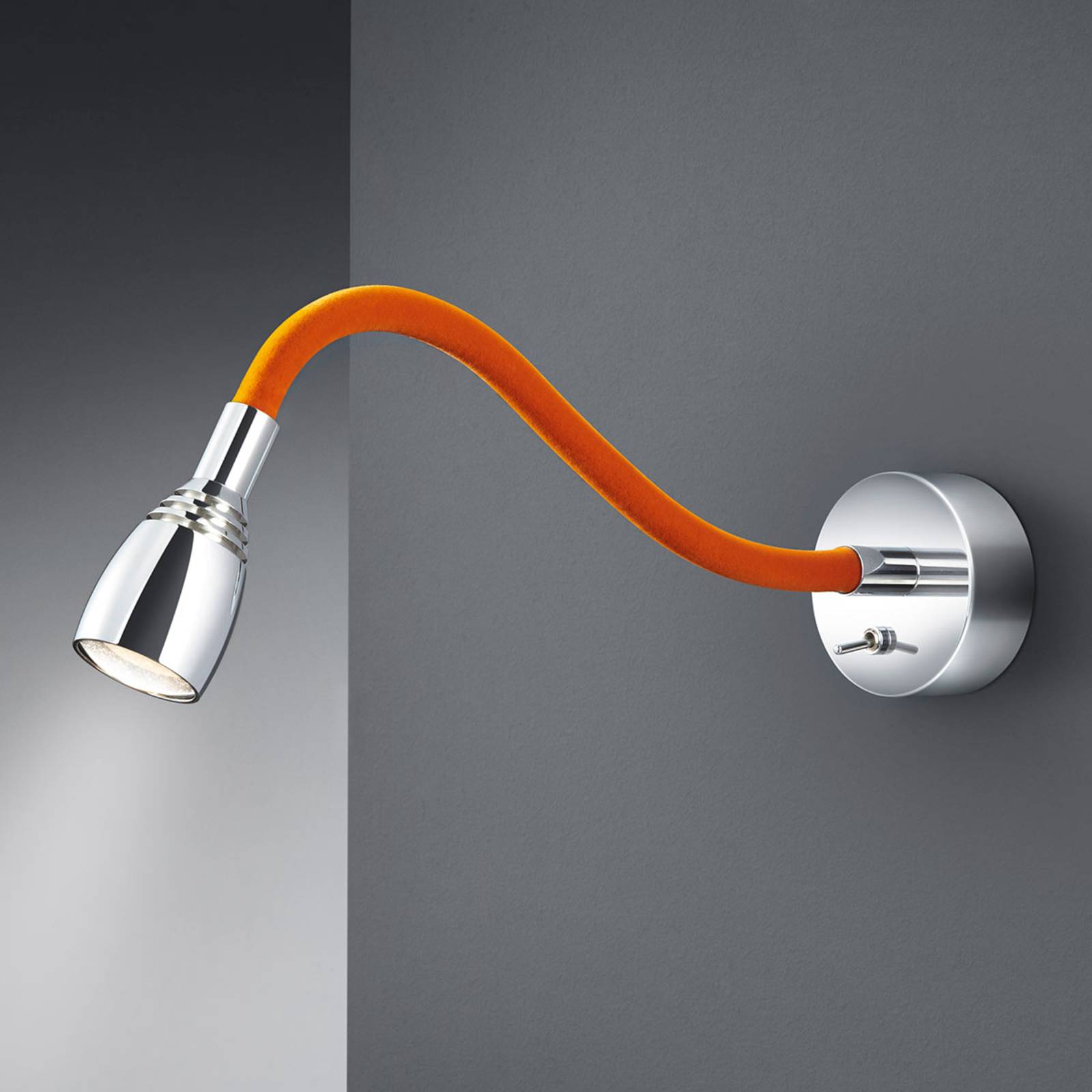 Baulmann 64.361 LED-Wandlampe Flexarm samt orange günstig online kaufen