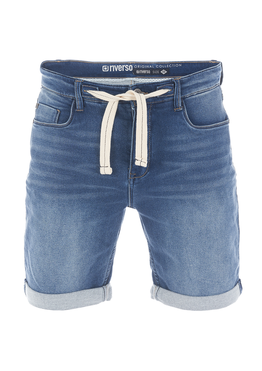 riverso Jeans Shorts Herren Stretch Kurz Kordelzug Regular Fit RIVPaul günstig online kaufen