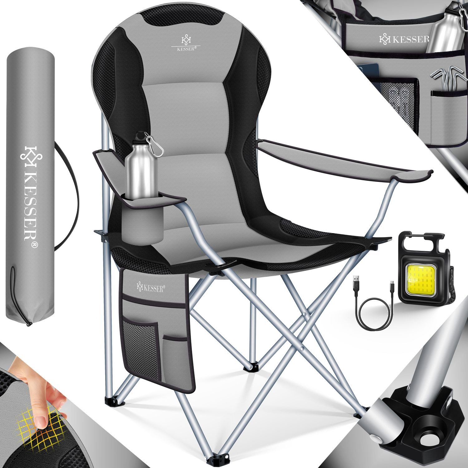 KESSER Campingstuhl, Campingstuhl faltbar bis 150kg günstig online kaufen