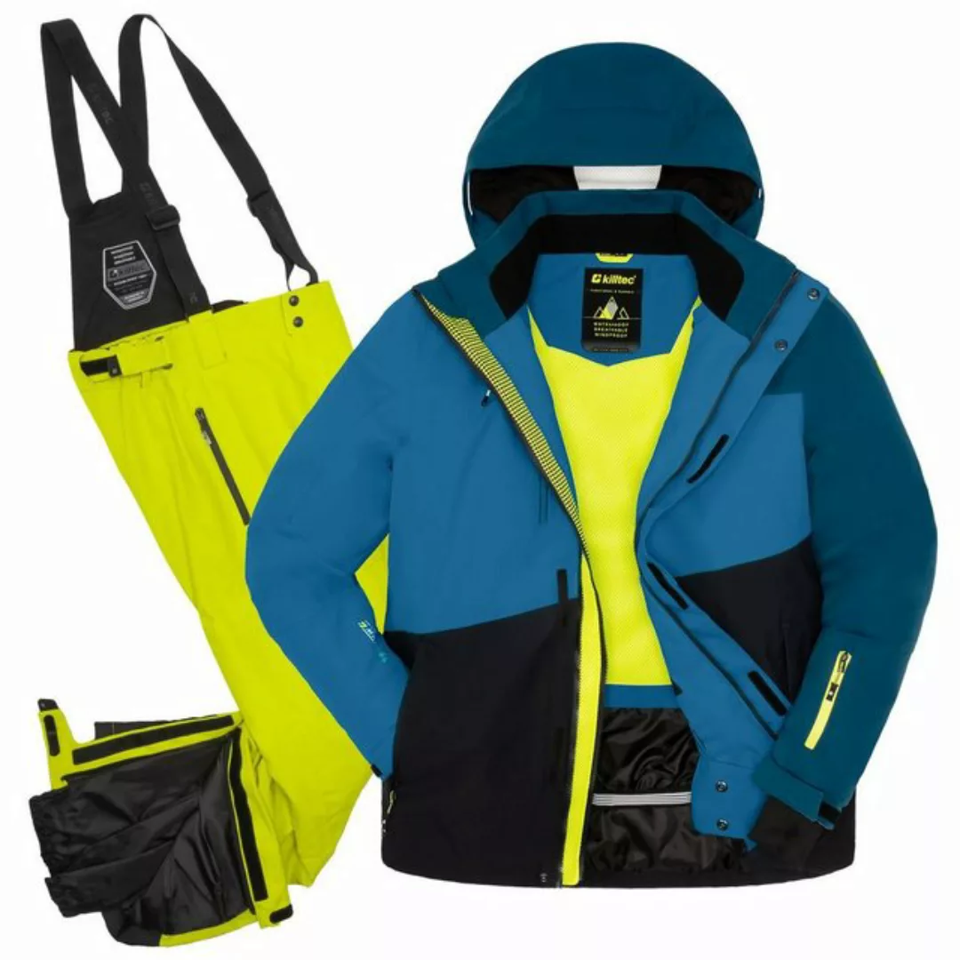 Killtec Skianzug Herren Skijacke + Skihose (blau/limette, Gr. L) günstig online kaufen