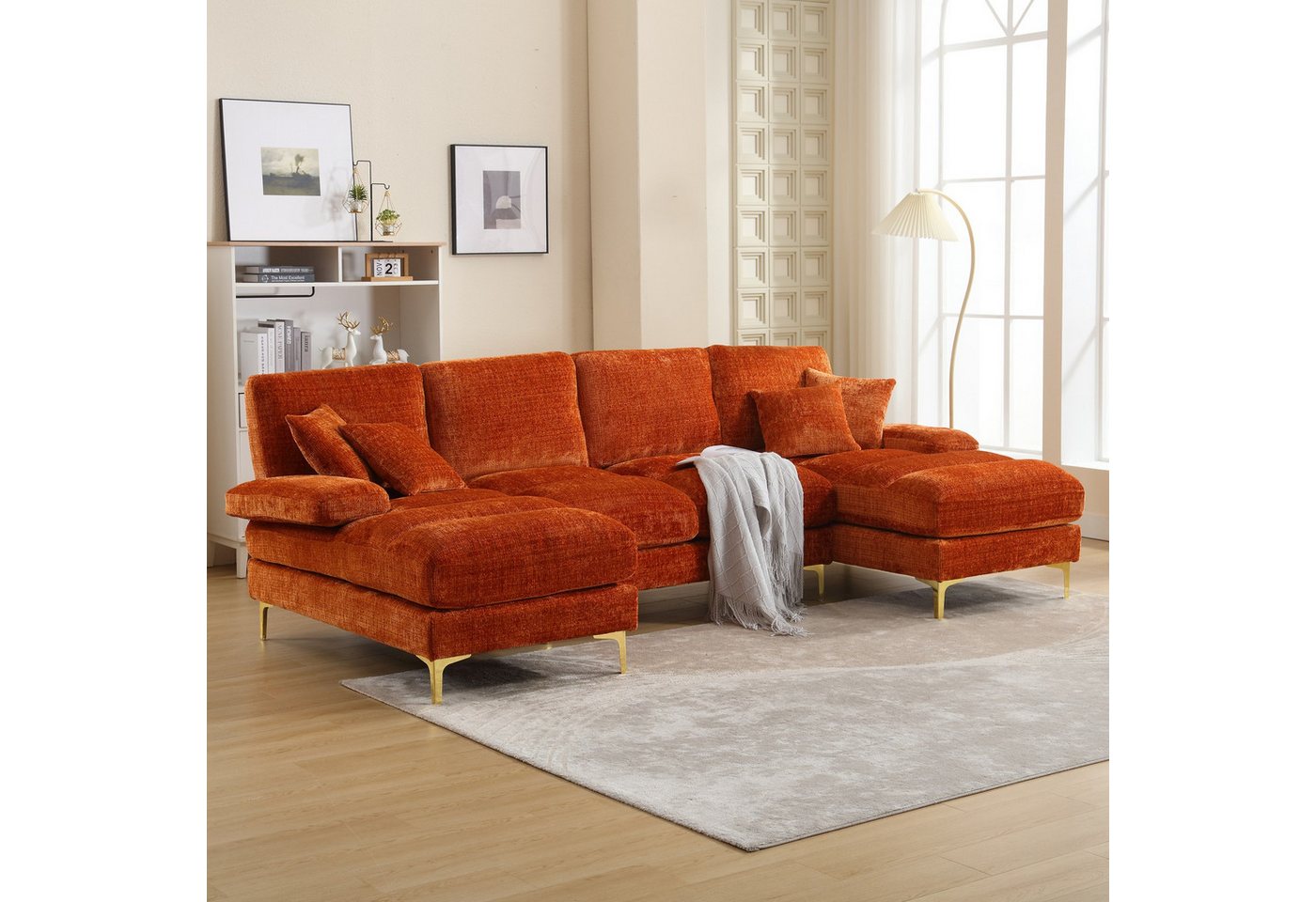 LVHOM Loungesofa 272x136x88 cm (LxBxH), frei Kombination, 4-6 Personen, (2x günstig online kaufen