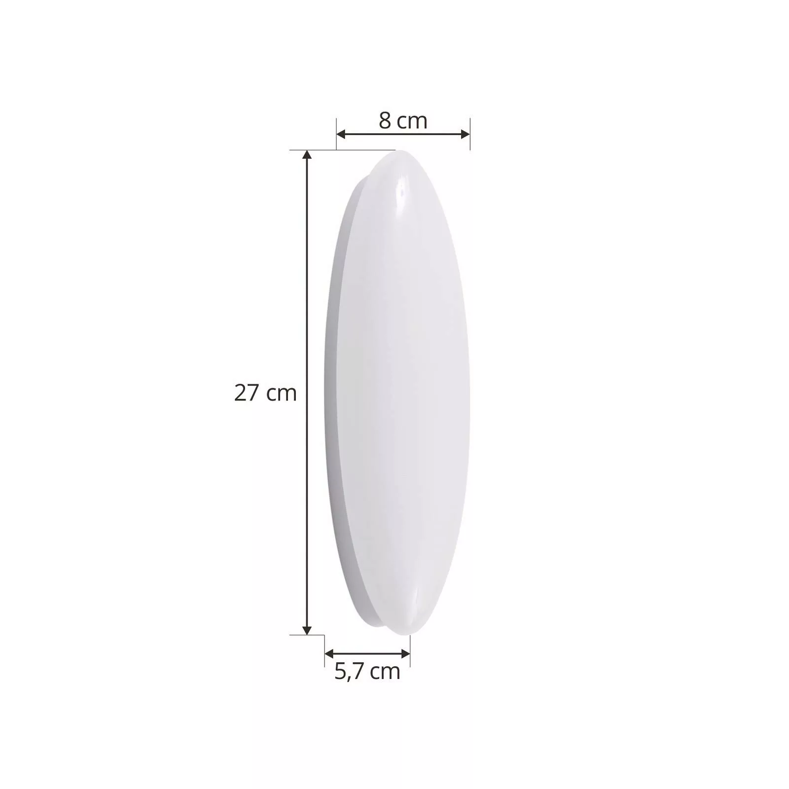 Lucande LED-Wandleuchte Leihlo, weiß, Kunststoff, 8 cm hoch günstig online kaufen