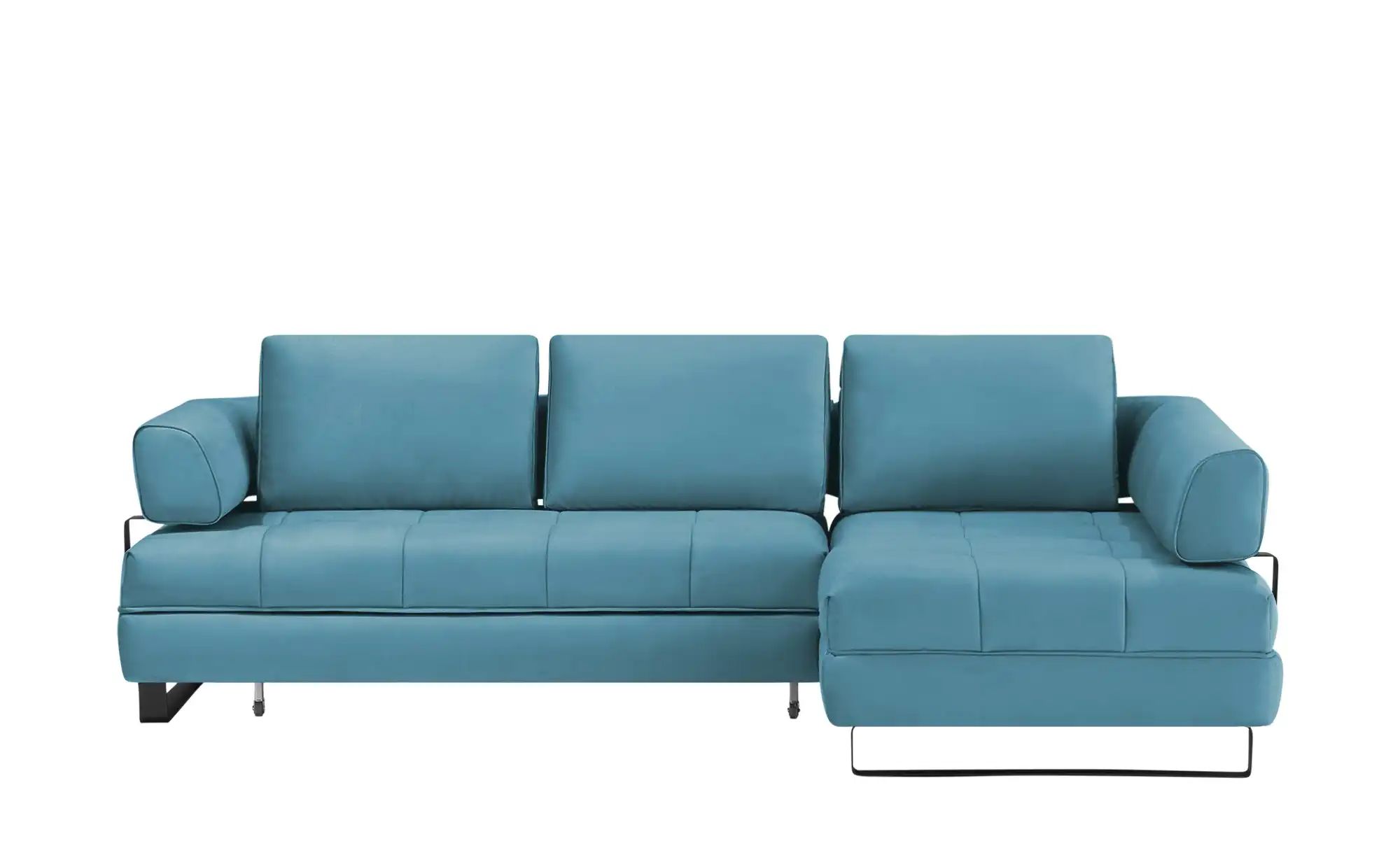 switch Ecksofa in Lederoptik Havana ¦ türkis/petrol ¦ Maße (cm): B: 272 H: günstig online kaufen