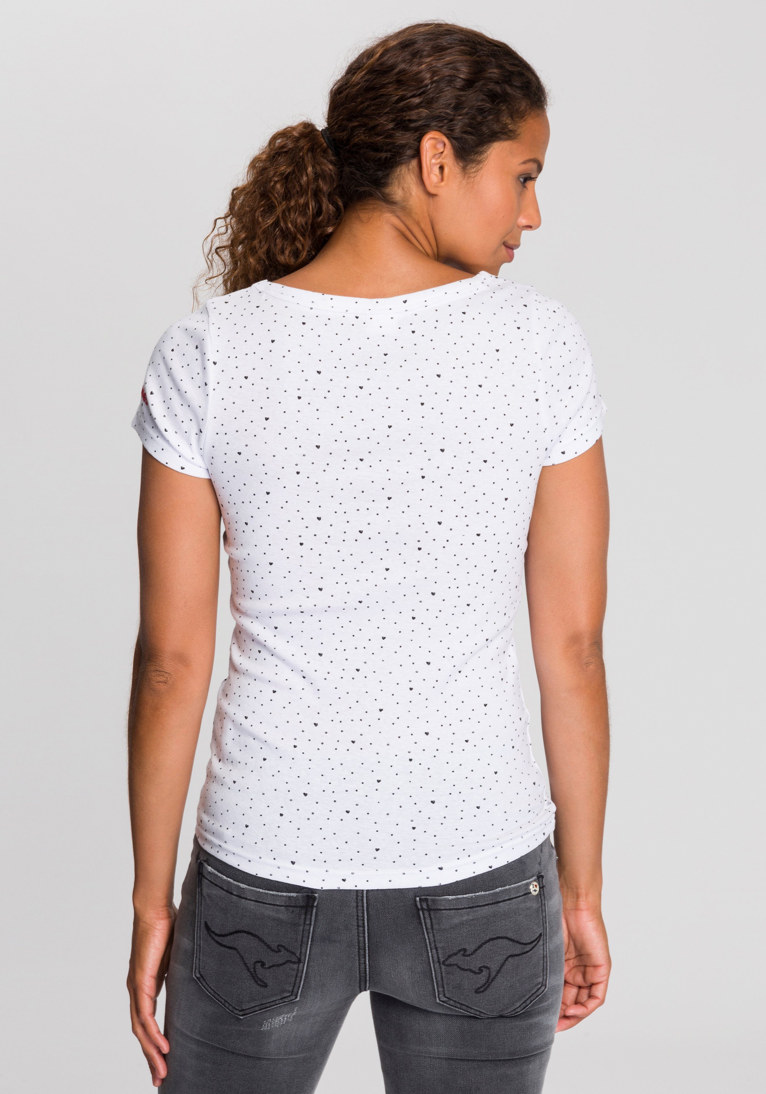 KangaROOS T-Shirt Kurzarm, elastische Rippware, mit günstig online kaufen