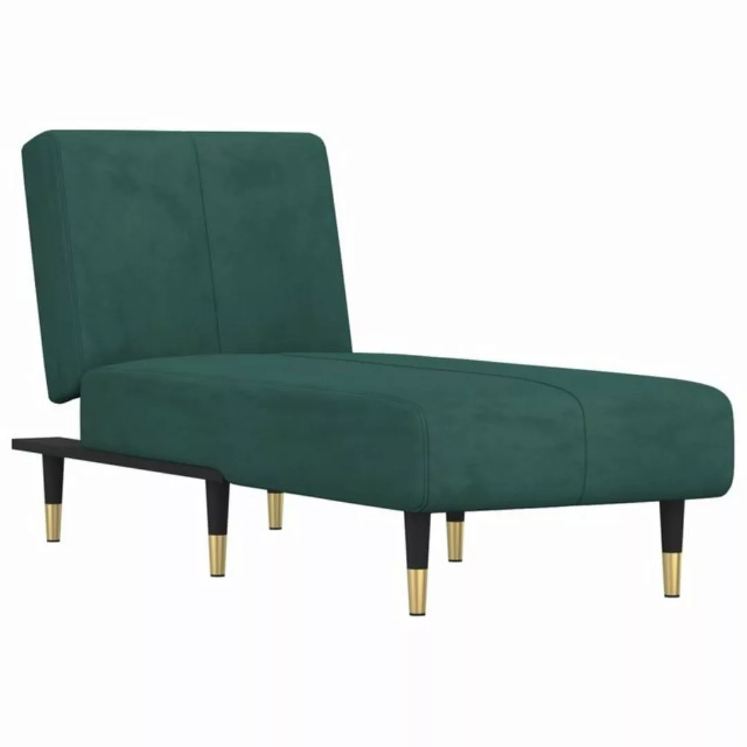 vidaXL Chaiselongue Chaiselongue Dunkelgrün Samt, 1 Teile günstig online kaufen