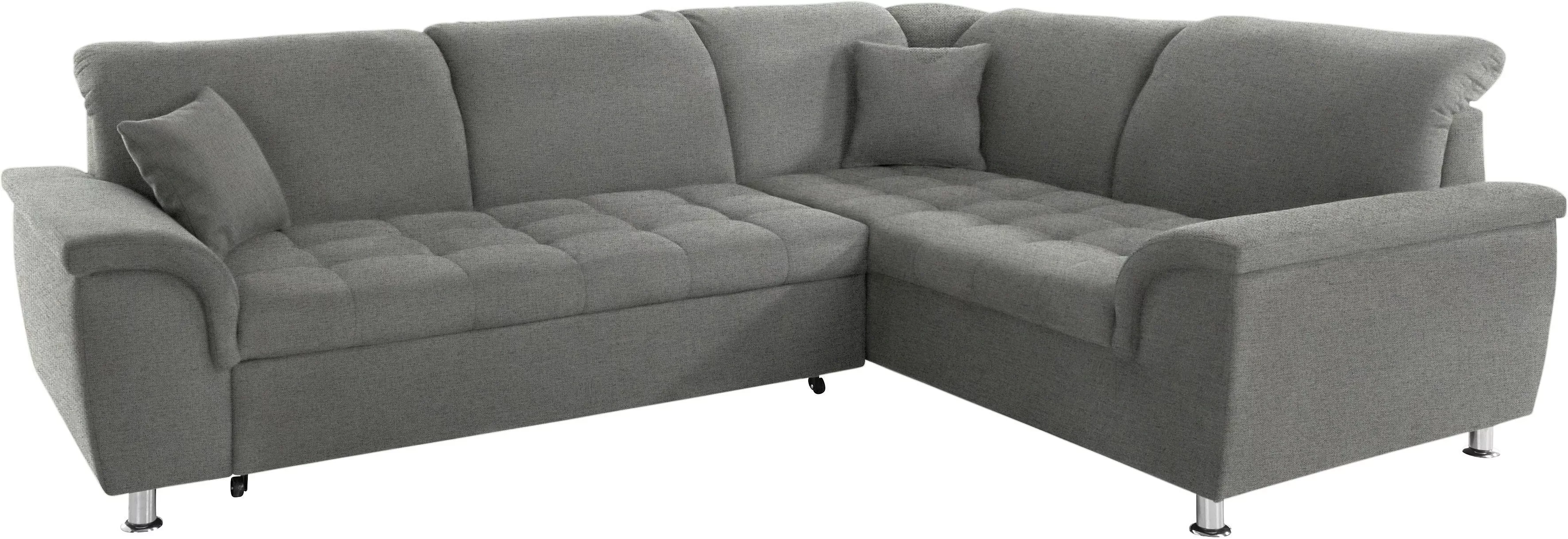 DOMO collection Ecksofa "Franzi L-Form", wahlweise mit Kopfteilverstellung günstig online kaufen