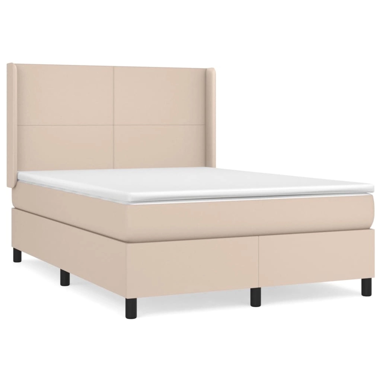 vidaXL Boxspringbett Matratze Cappuccino-Braun 140x190cm Kunstleder1466530 günstig online kaufen