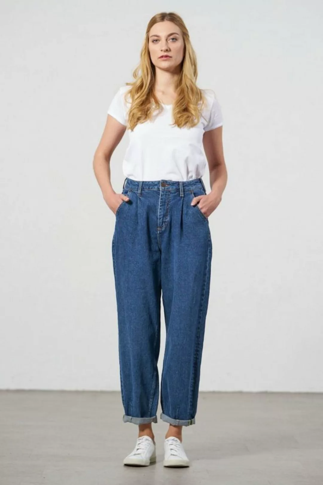 Feuervogl Weite Jeans fv-Bel:la, Balloon Jeans, High Waist, Hemp Denim 5-Po günstig online kaufen