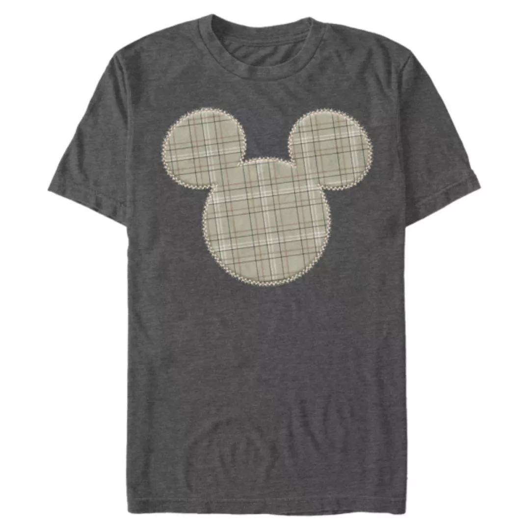 Disney - Micky Maus - Micky Maus Plaid Patch - Männer T-Shirt günstig online kaufen