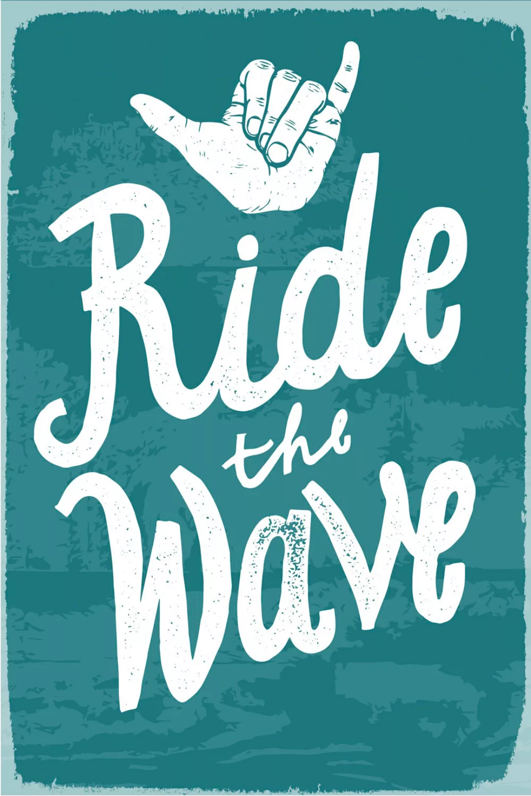 queence Metallbild "Ride the Wave", (1 St.), Stahlschilder günstig online kaufen