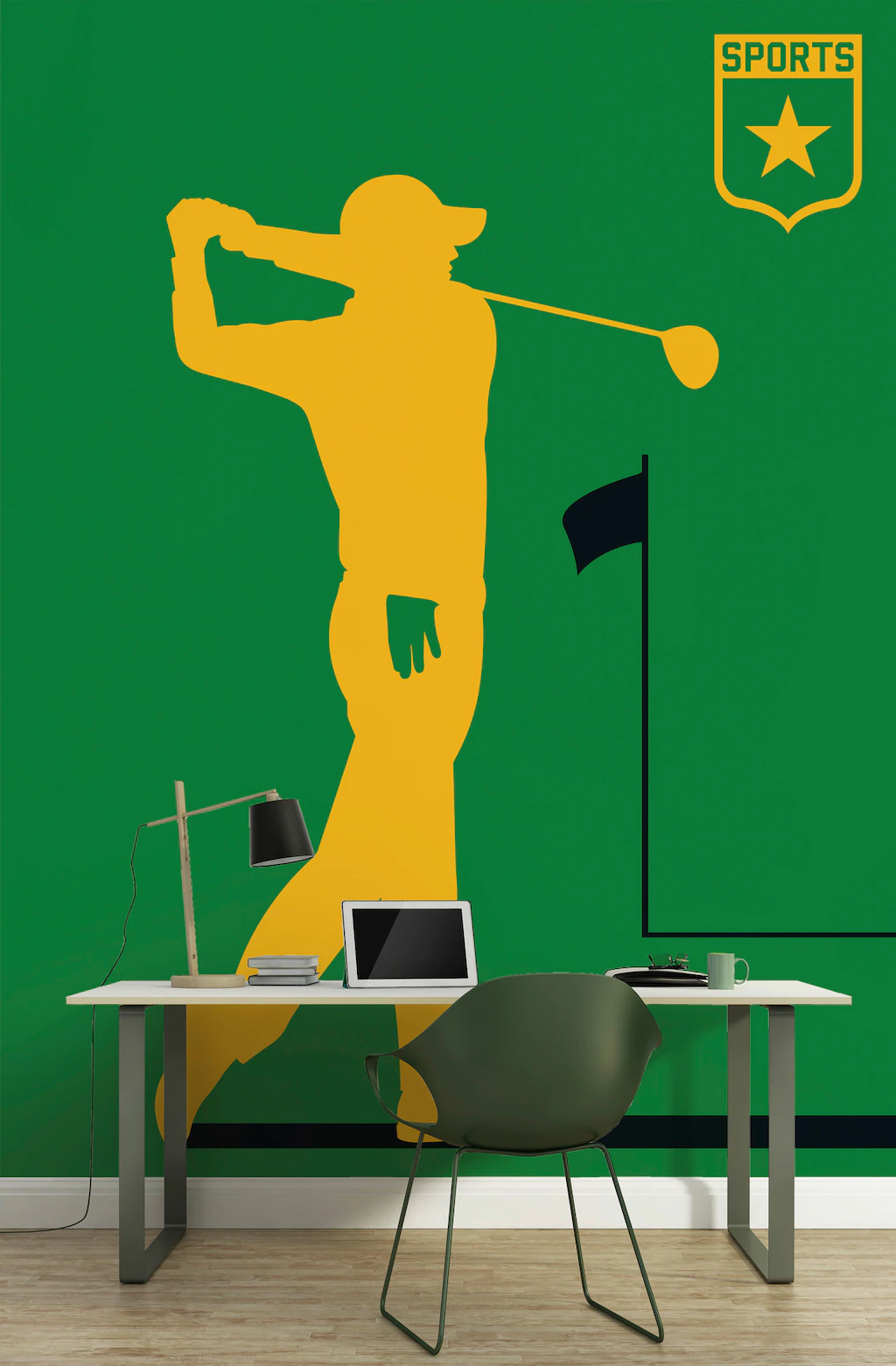 living walls Fototapete »ARTist Golfplayer«, Vlies, Wand, Schräge günstig online kaufen