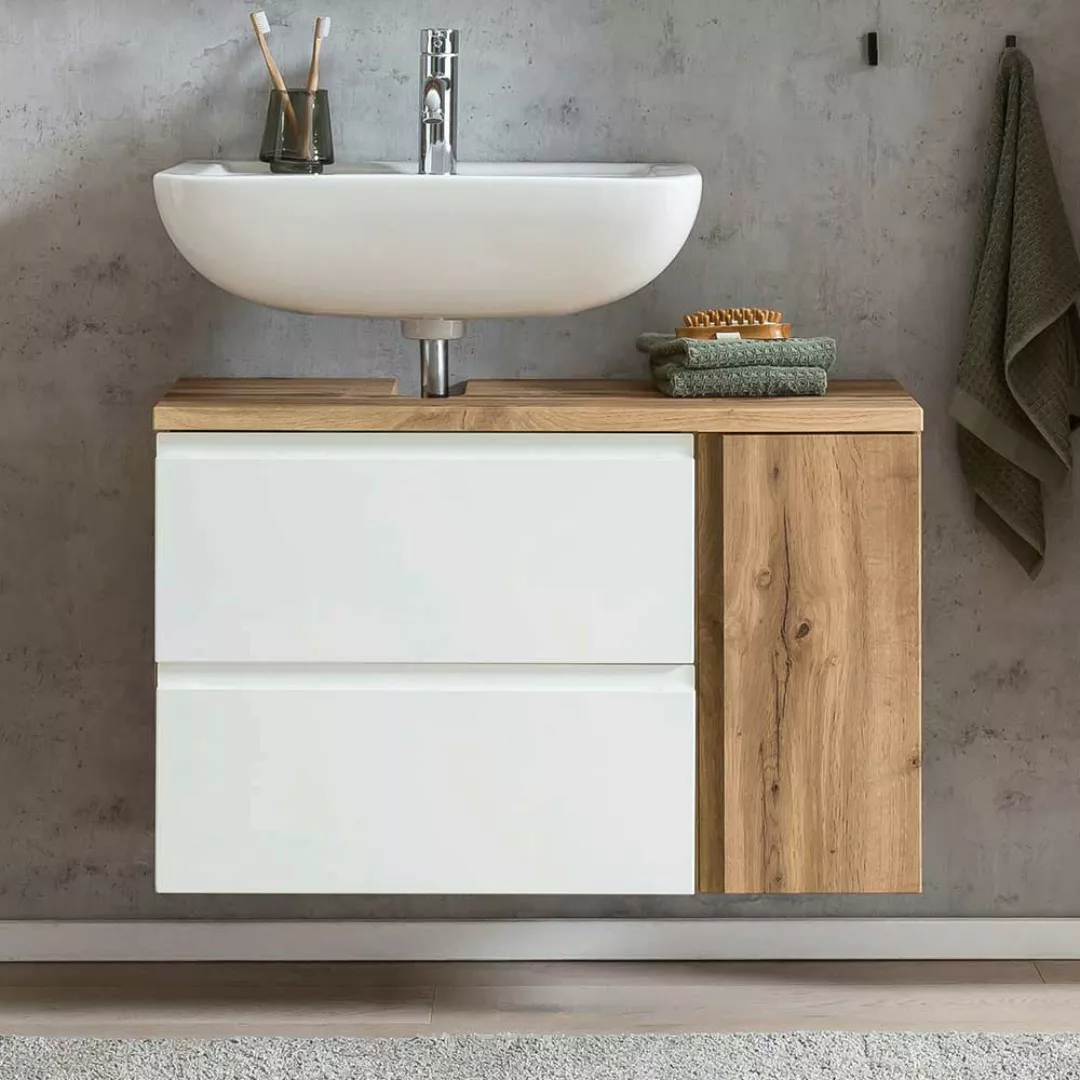 Waschtischschrank modern mit Siphon Ausschnitt Made in Germany günstig online kaufen