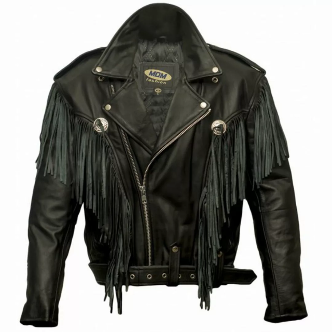 MDM Motorradjacke Chopper Lederjacke aus Rindsleder, Motorradjacke, Biker J günstig online kaufen