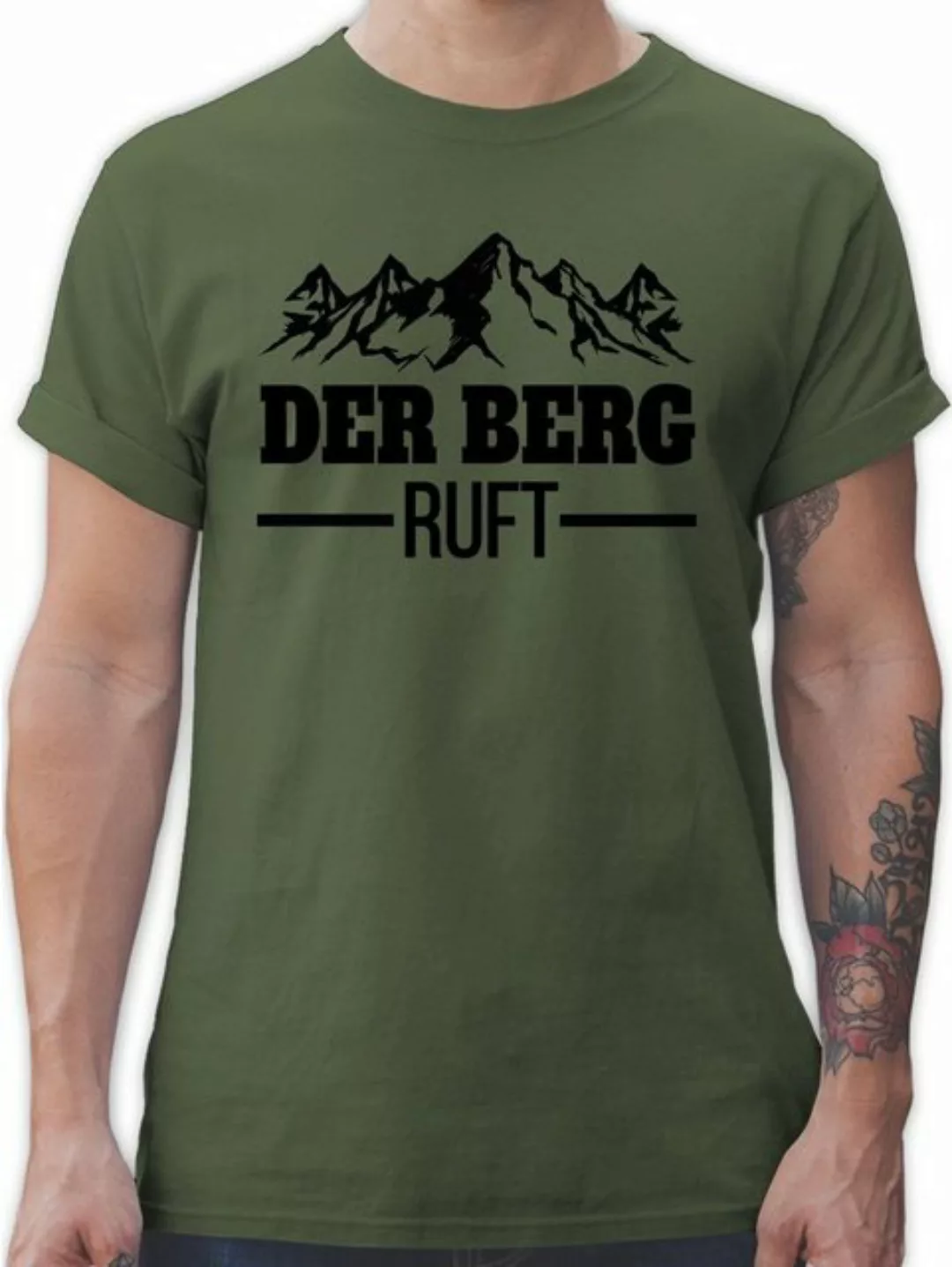 Shirtracer T-Shirt Der Berg ruft - schwarz Apres Ski Party günstig online kaufen