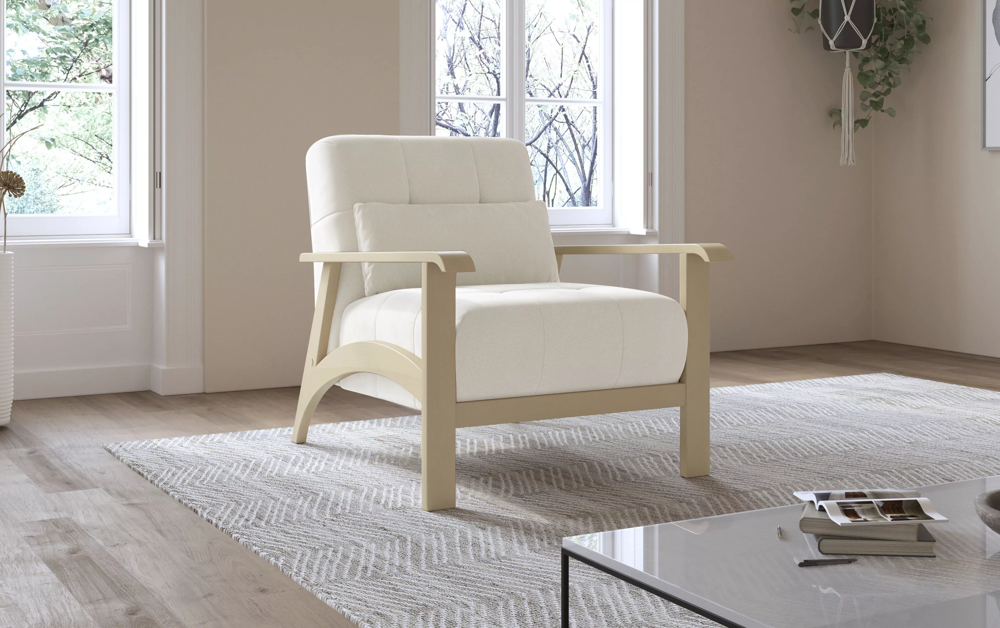 sit&more Sessel "Billund", Armlehnen aus Buchenholz in natur, verschiedene günstig online kaufen
