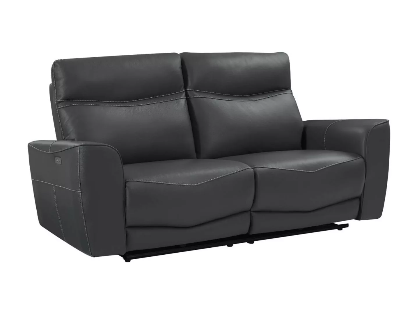 Relaxsofa 3-Sitzer elektrisch - Rindsleder - Anthrazit - DAMON günstig online kaufen