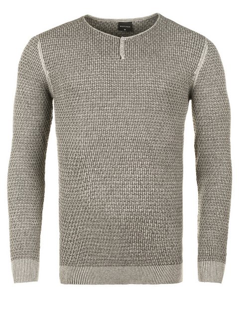 WOTEGA Rundhalspullover Structured Button Sweater Tim günstig online kaufen