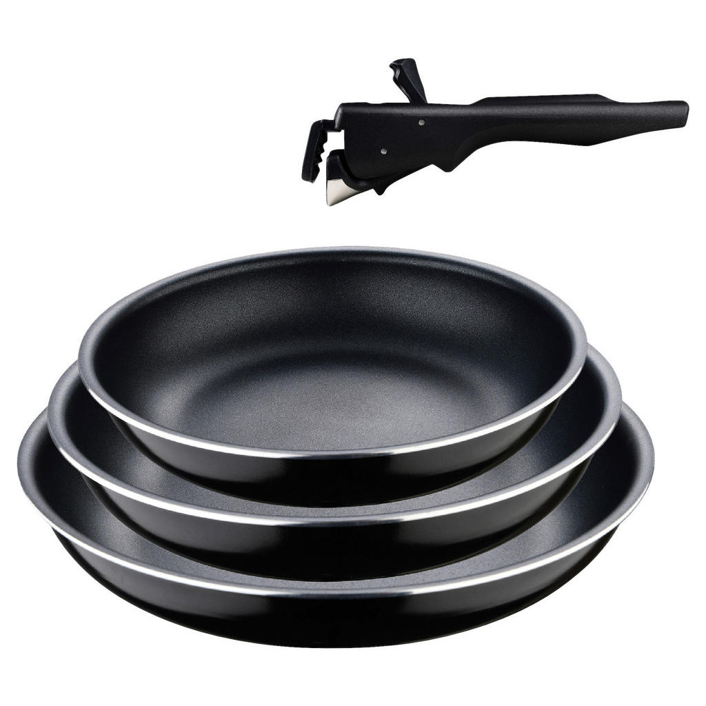 BERGNER Pfannenset Click & cook schwarz Aluminium günstig online kaufen